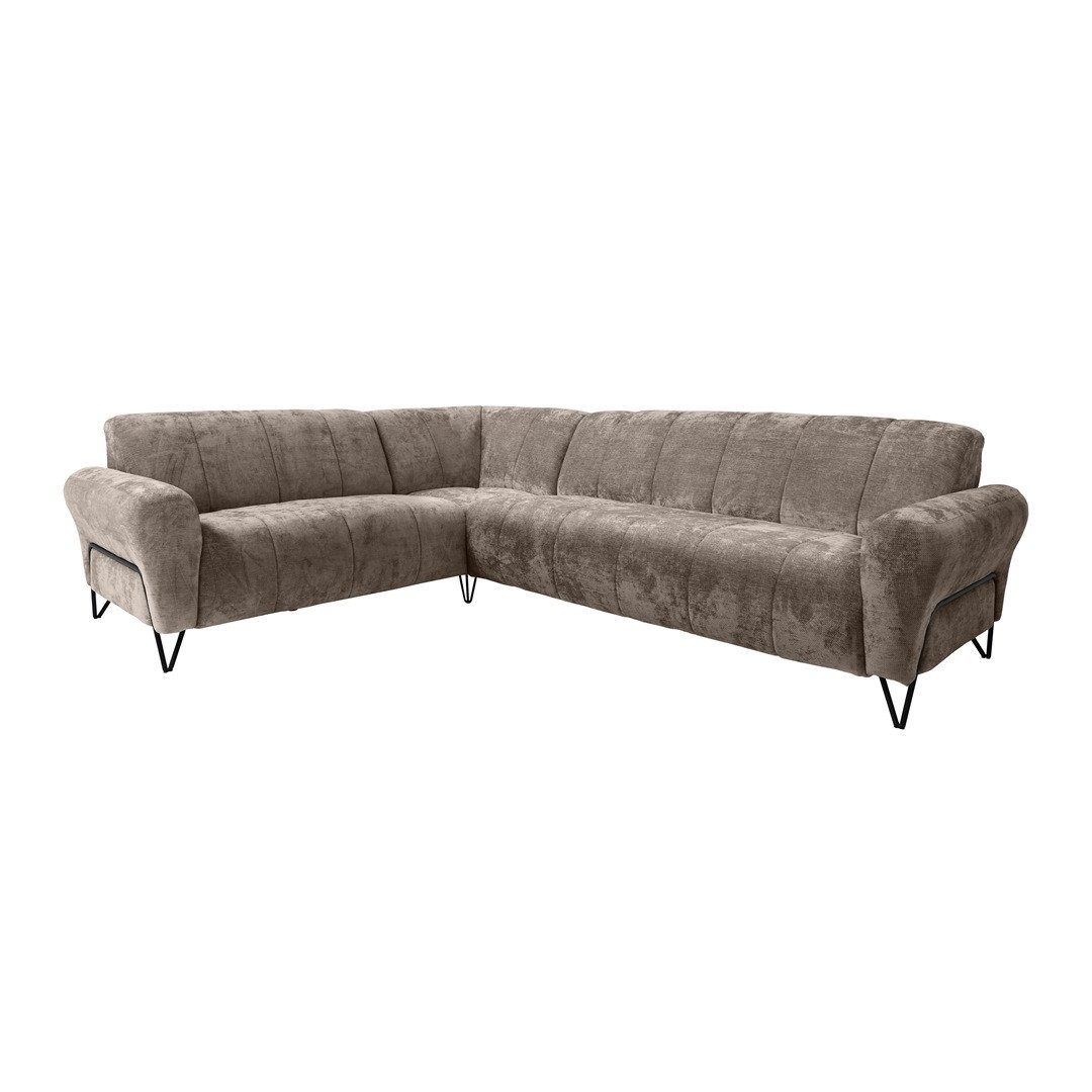Beautysofa Ecksofa mit Metallbeine in schwarzer günstig online kaufen