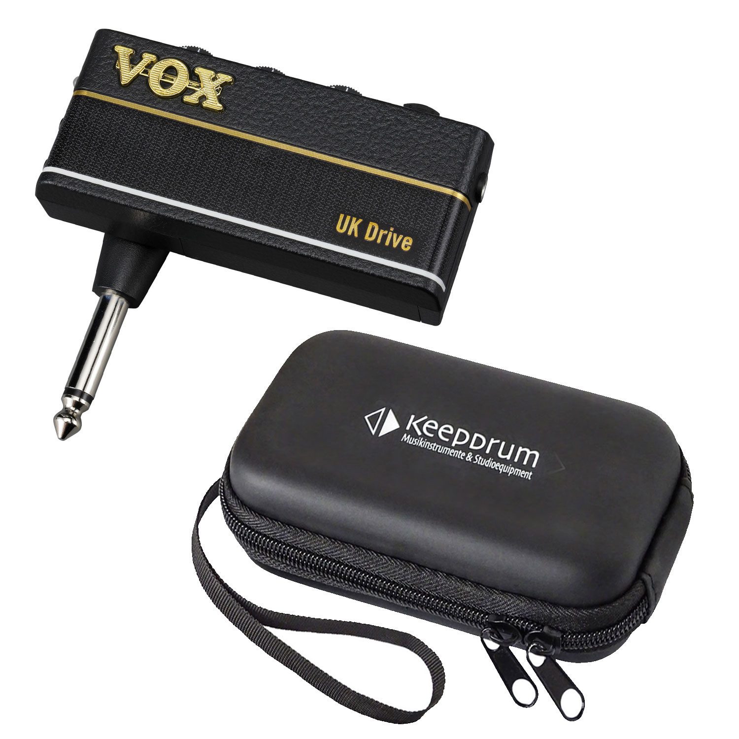 VOX-AMPS E-Gitarre Vox Kopfhörer-Verstärker für Gitarre amPlug 3 UK Drive mit Tasche, Verstärker, Gitarre, Verstärker