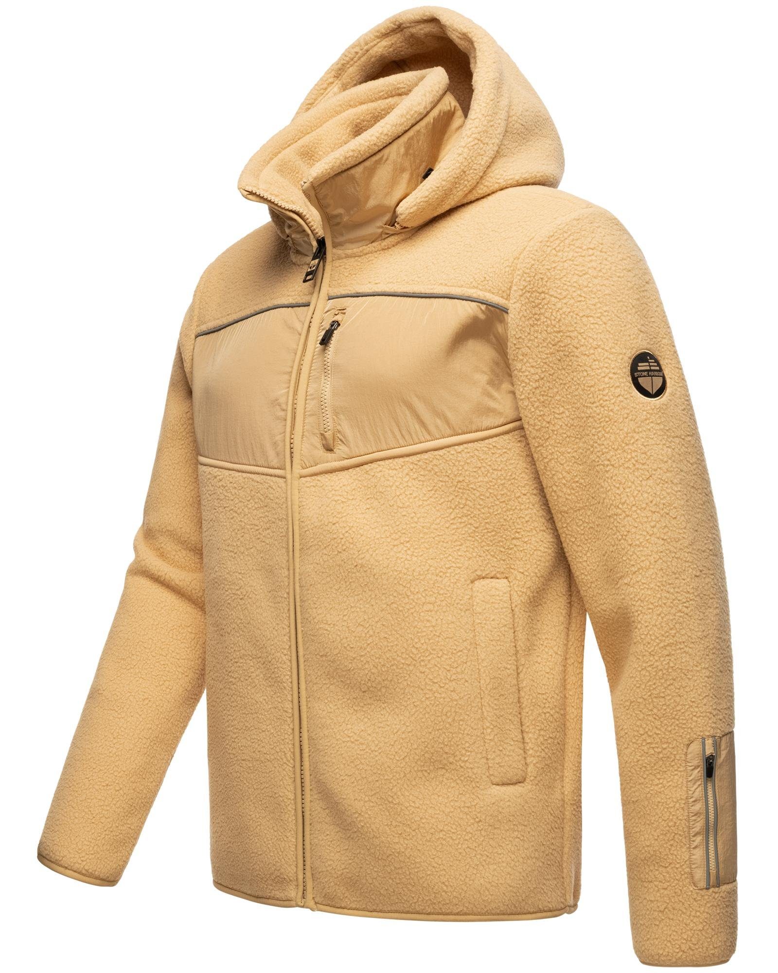 Stone Harbour Fleecejacke Illian Sportliche Herren Fleece-Outdoorjacke mit Kapuze