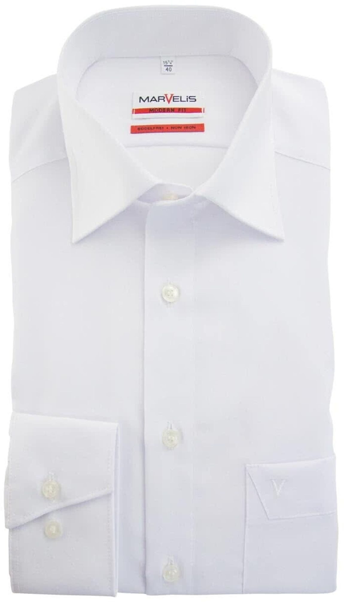 MARVELIS Langarmhemd Modern Fit modern FitHaifisch