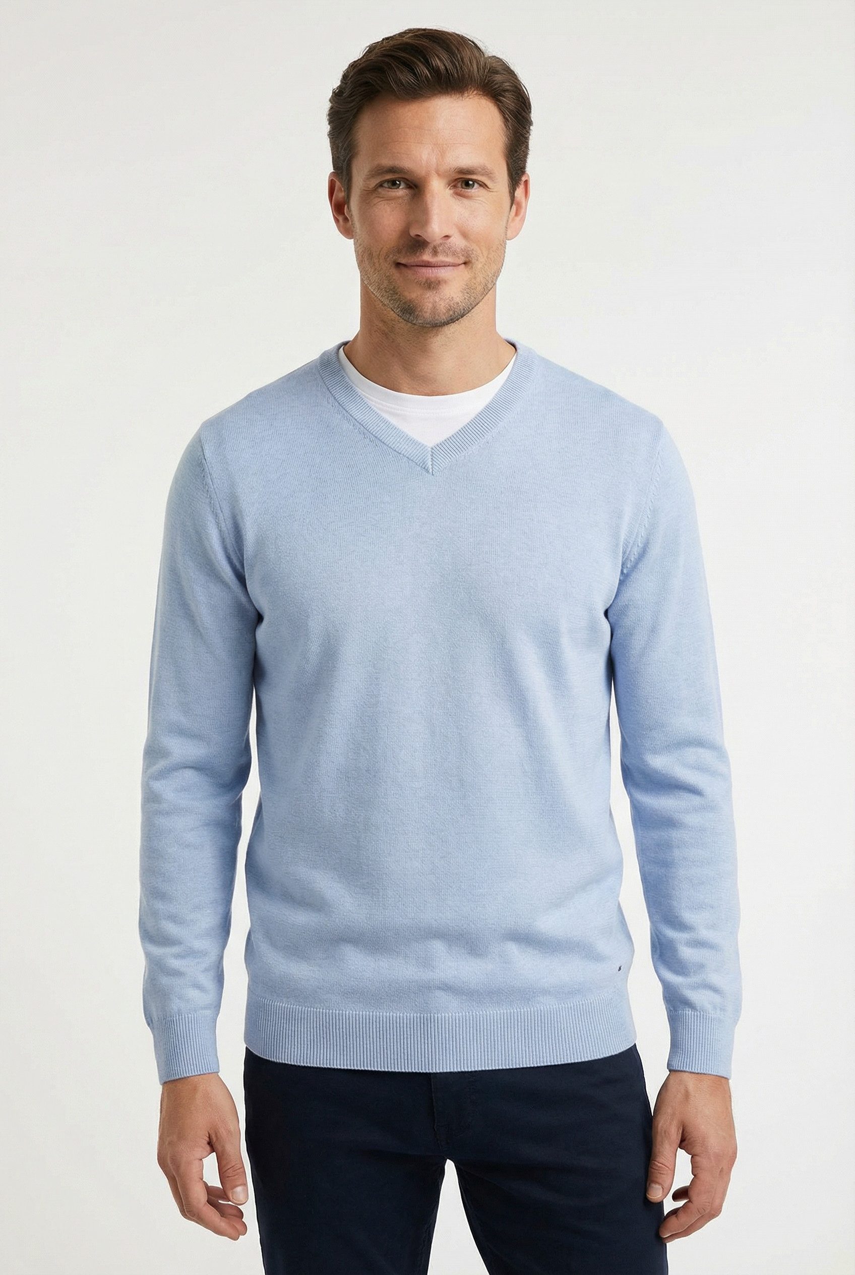 V-Ausschnitt-Pullover V-Neck Basi