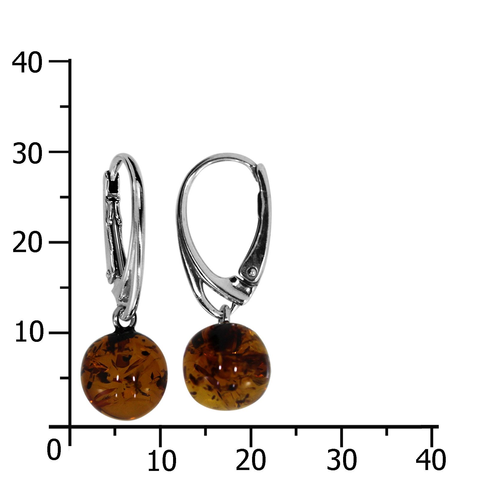 OSTSEE-SCHMUCK Paar Ohrhänger Ostsee-Schmuck Ohrhänger Klassisch 9 mm Ohrhä günstig online kaufen