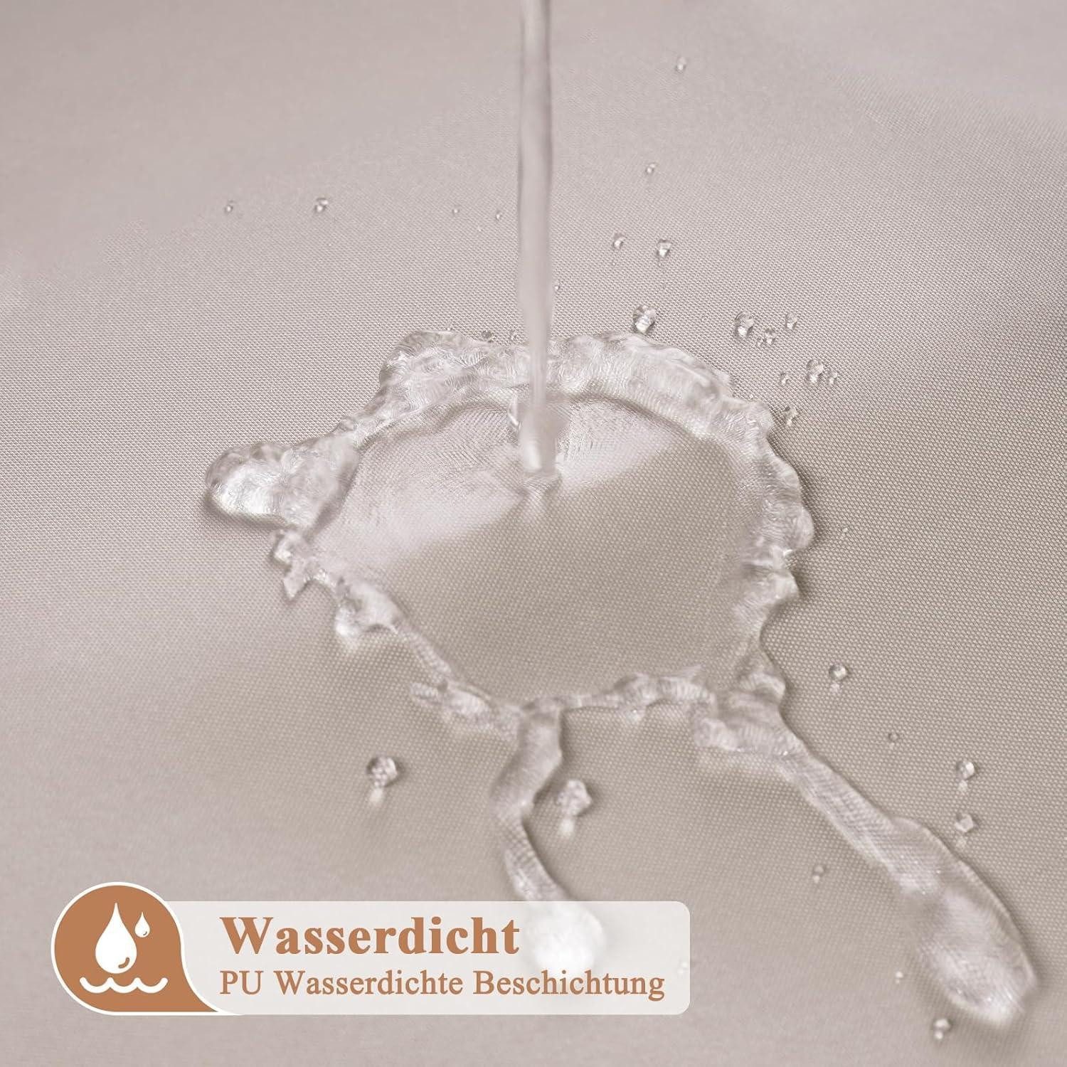 LuxusKollektion Duschvorhang Duschvorhang 100x200 Wasserdicht Sandfarben H200 x B100 cm (1er Pack) Breite 100 cm – Bild 4 von 5