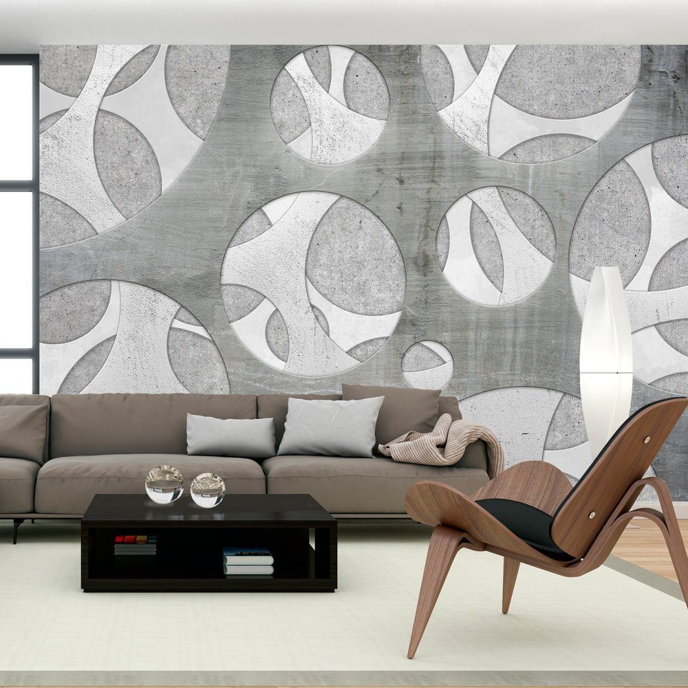 KUNSTLOFT Vliestapete Woven of grays 1x0.7 m, halb-matt, lichtbeständige Design Tapete