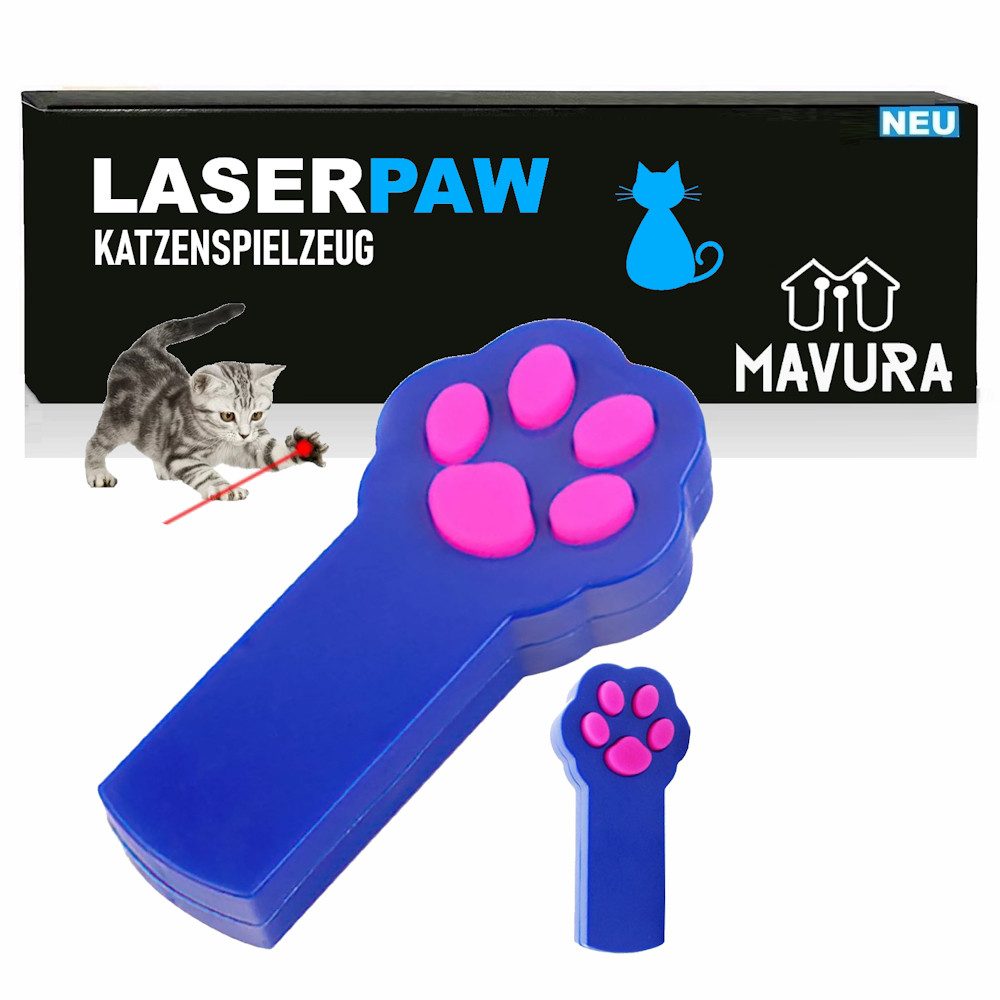 Laserpointer LASERPAW Laserpointer Rot Katzenspielzeug Pfoten Design Laser