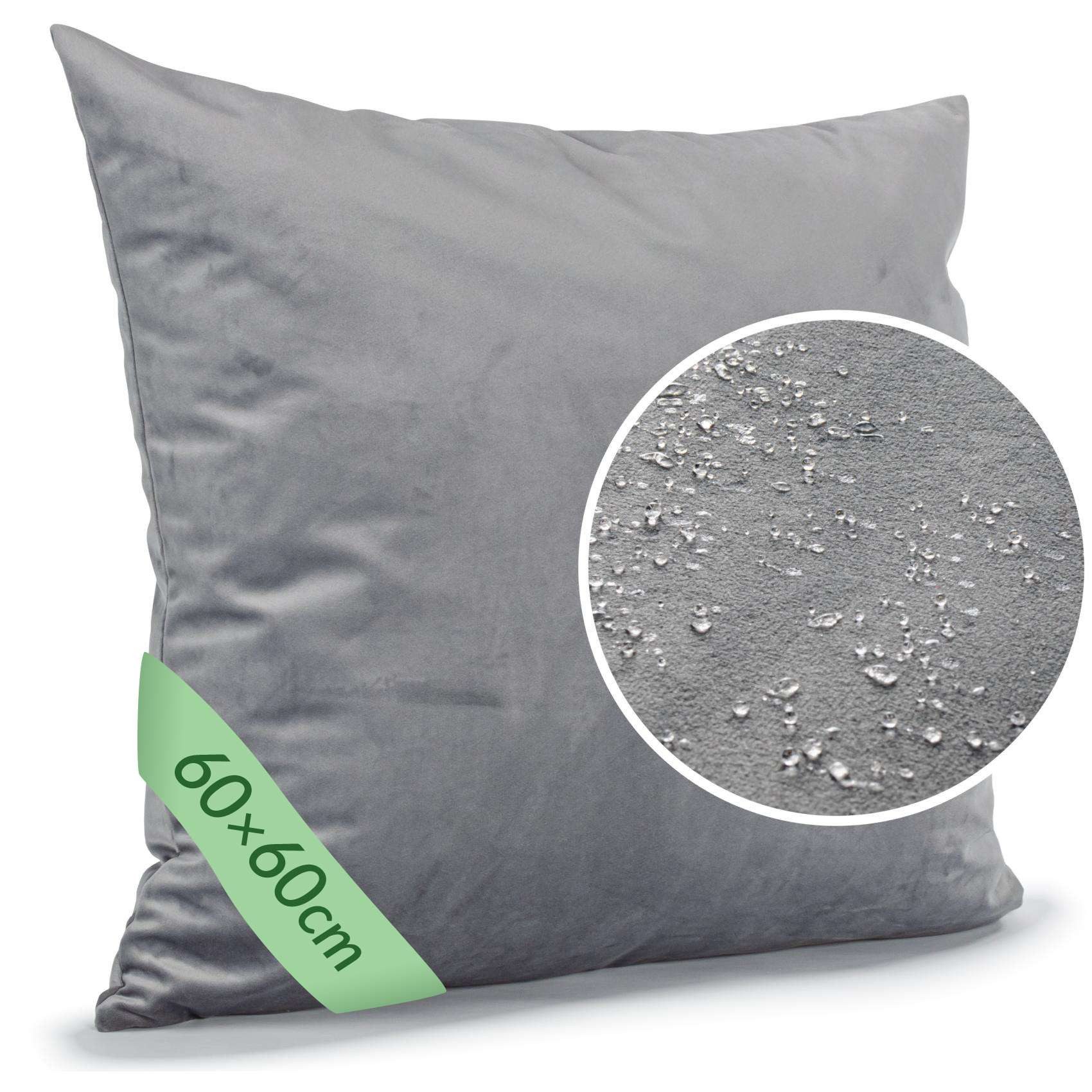 ANRO Dekokissen Kissenhülle MIT oder OHNE Füllung Kissenbezug Zierkissen, Kissenhülle in 60x60cm ohne Füllung Silbergrau