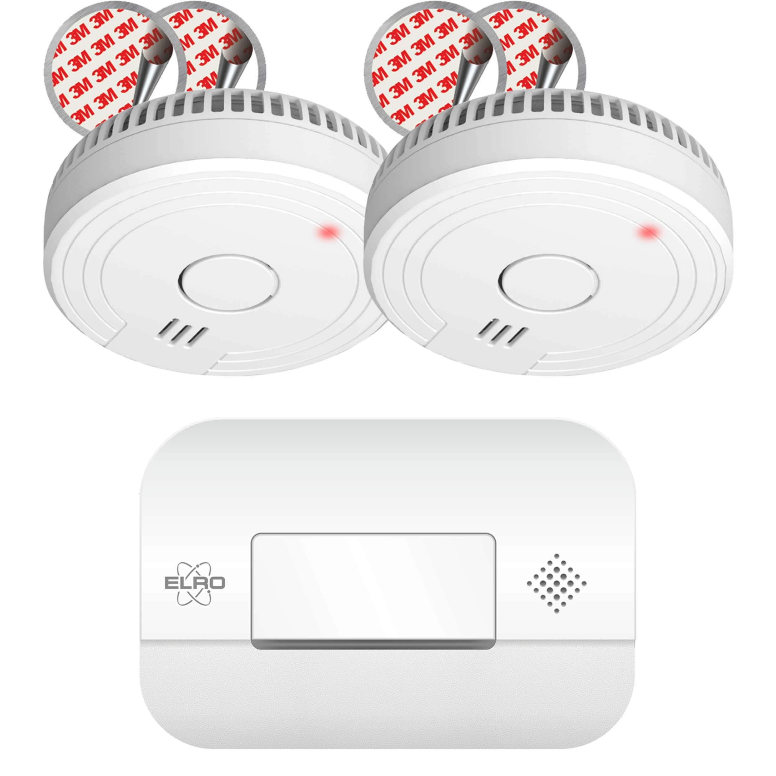 Elro FF1840 Rauchmelder (Brandschutzset - 2x Rauchmelder & 1x CO-Melder)