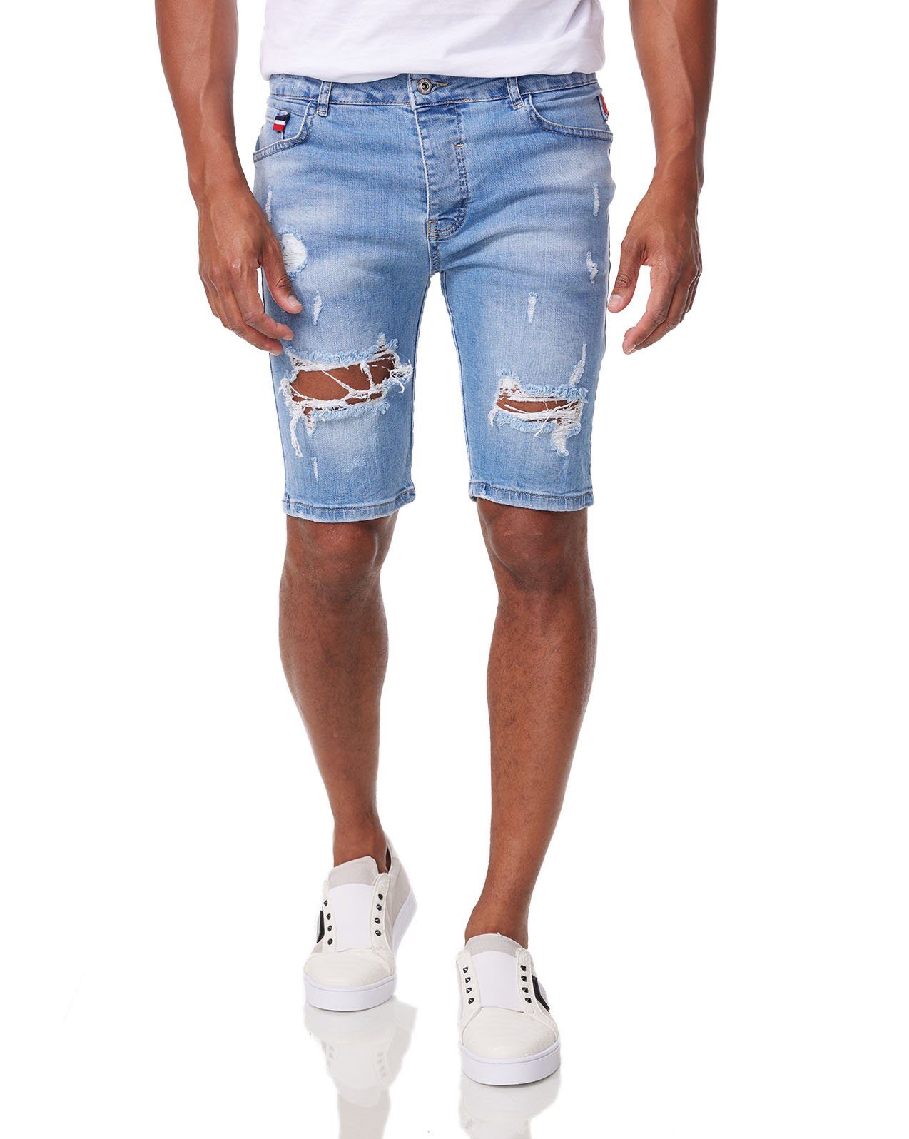 Denim House Jeansbermudas Herren Jeans Shorts Kurzehose Denim Bermuda Stretch Capri Basic
