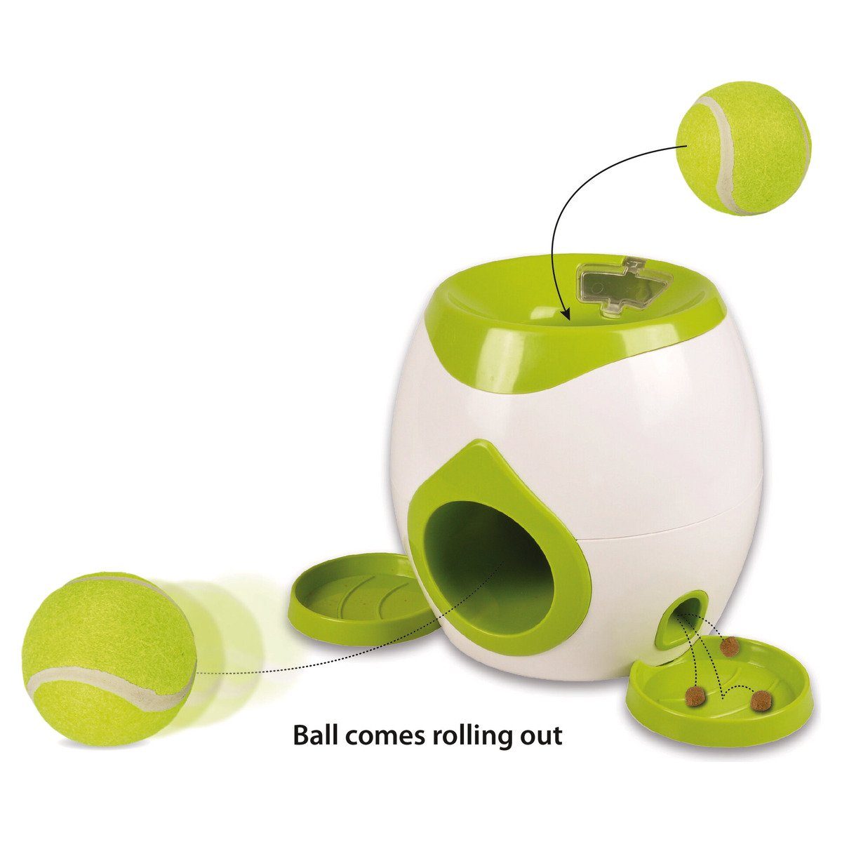 Flamingo Tier-Intelligenzspielzeug Hundespielzeug Wilson Leckerlispielzeug mit Tennisball