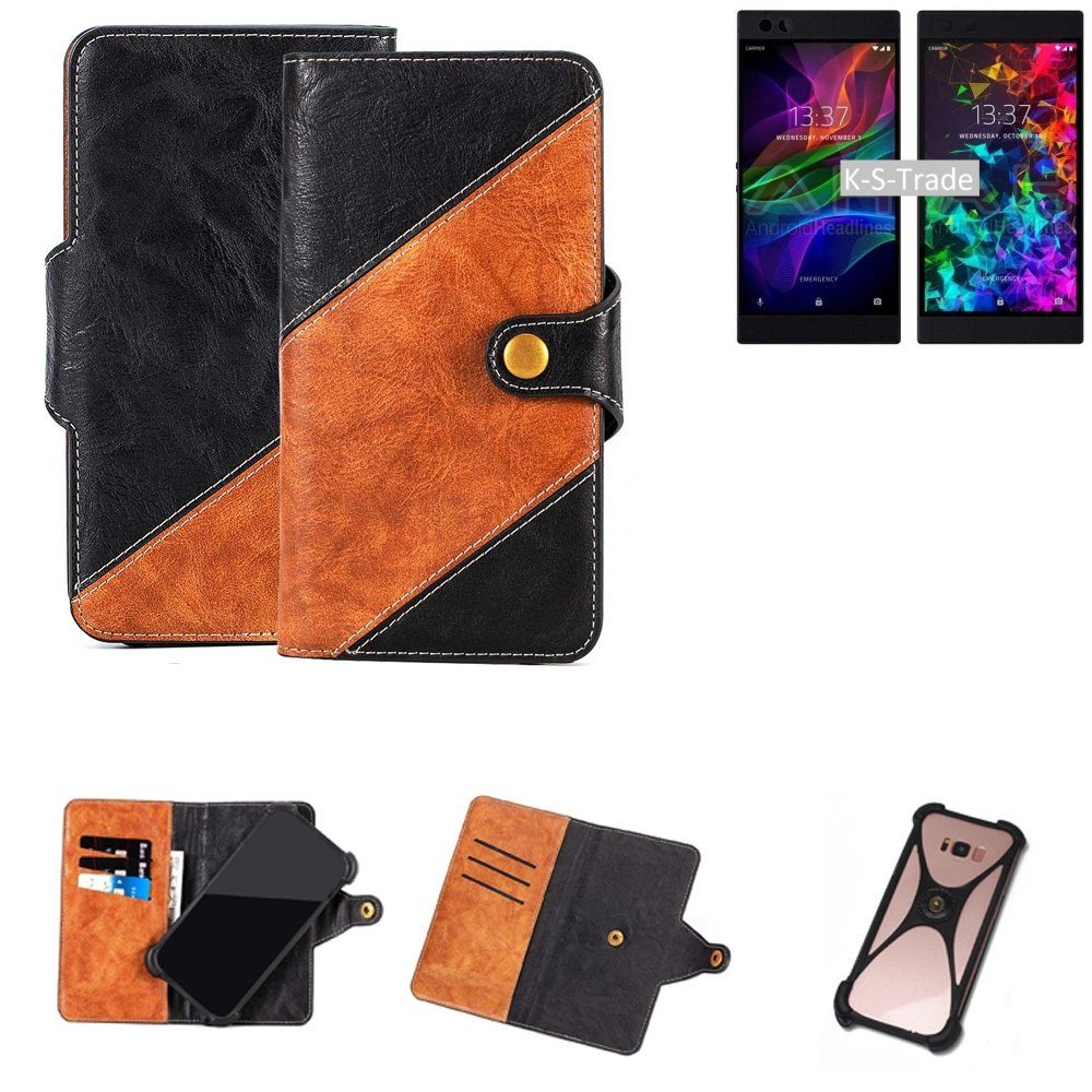 K-S-Trade Handyhülle für Razer Phone 2, Handyhülle Schutzhülle Bookstyle Case Wallet-Case Handy Cover