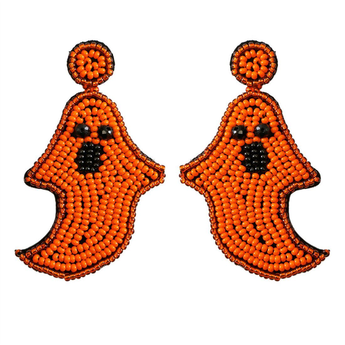 DÖRÖY Paar Ohrhänger Halloween Spooky Rice Bead Ohrringe, Spooky Drop Ohrringe, Ohrstecker Rot
