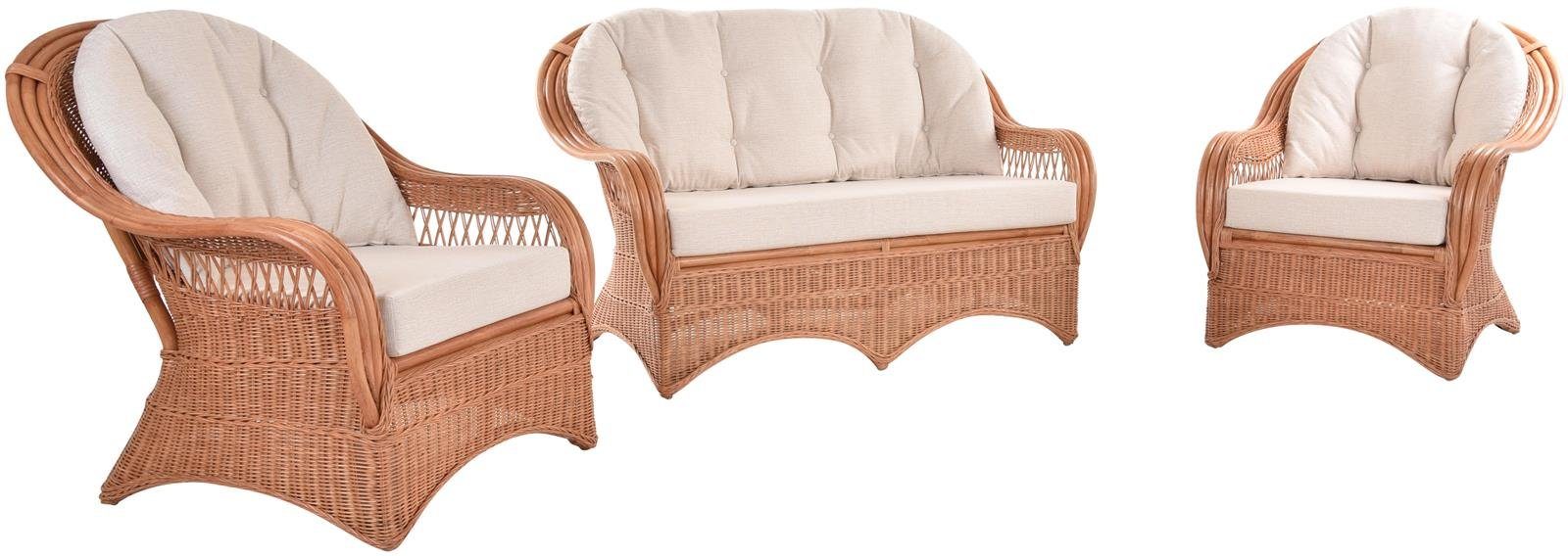 Krines Home Sitzgruppe »Bequeme Wintergarten Rattangruppe Rattanset