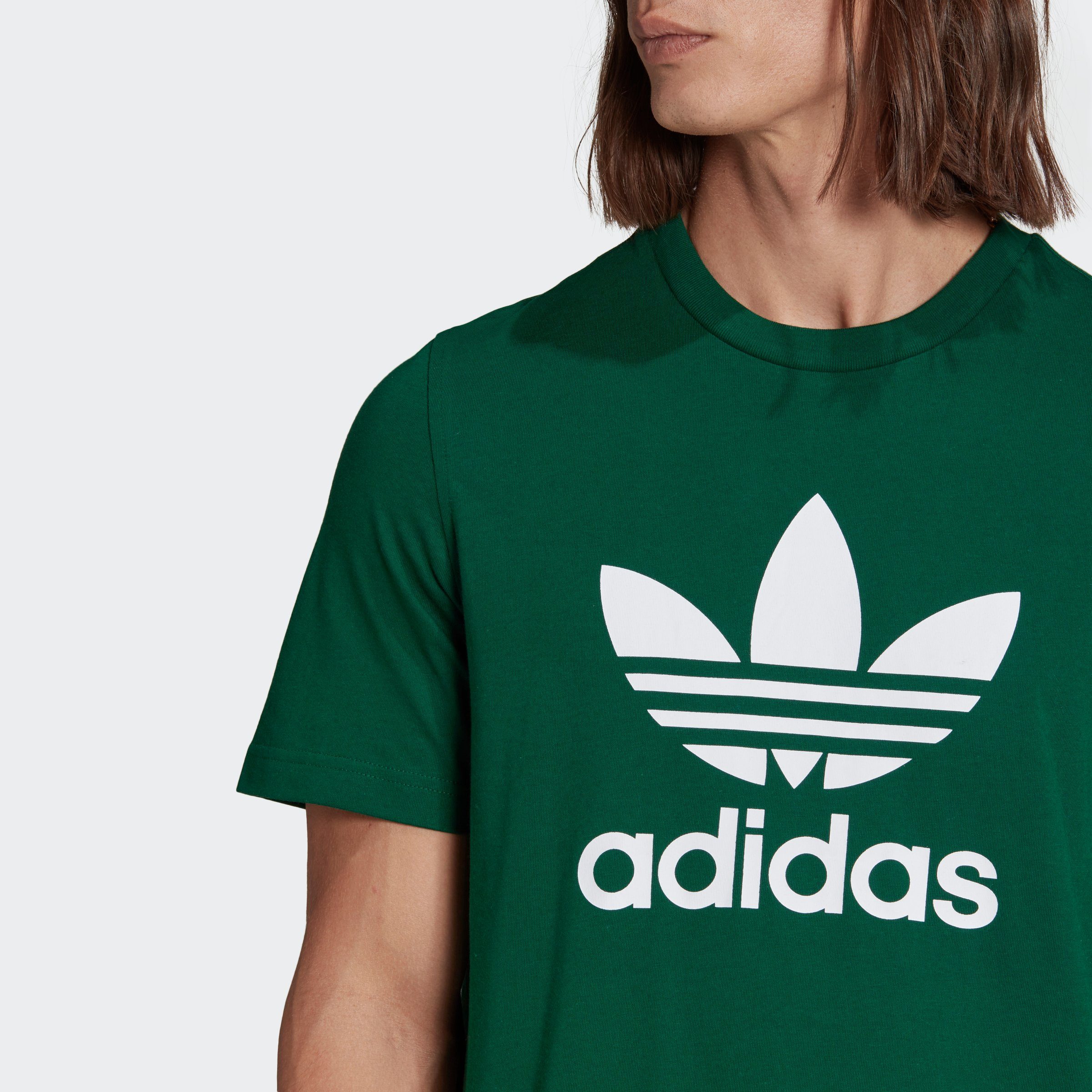 adidas Originals CLASSICS T-Shirt TREFOIL Green ADICOLOR Dark