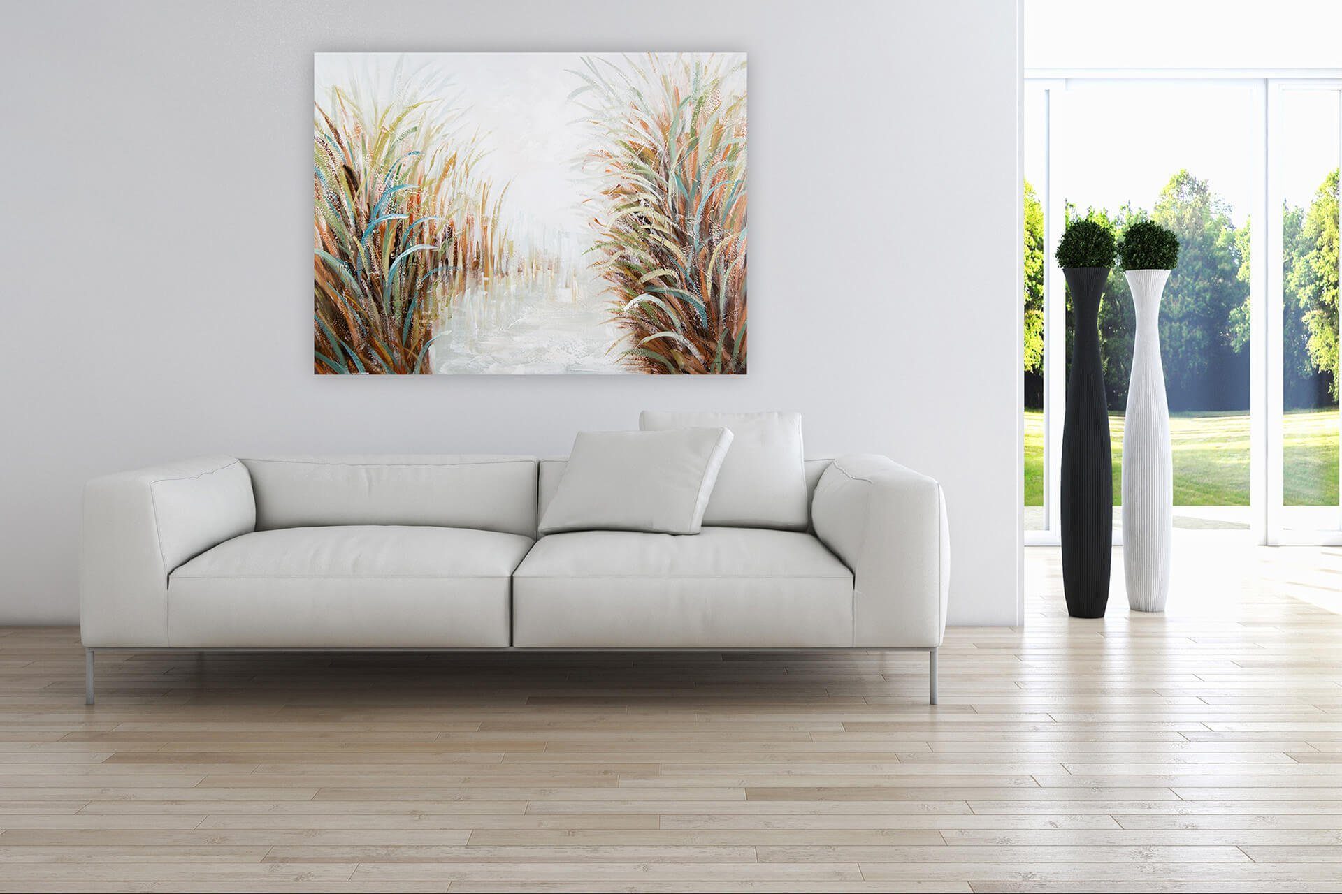 Wandbild 100x75 Wohnzimmer Ader Leinwandbild KUNSTLOFT Natur HANDGEMALT cm, 100% der Gemälde