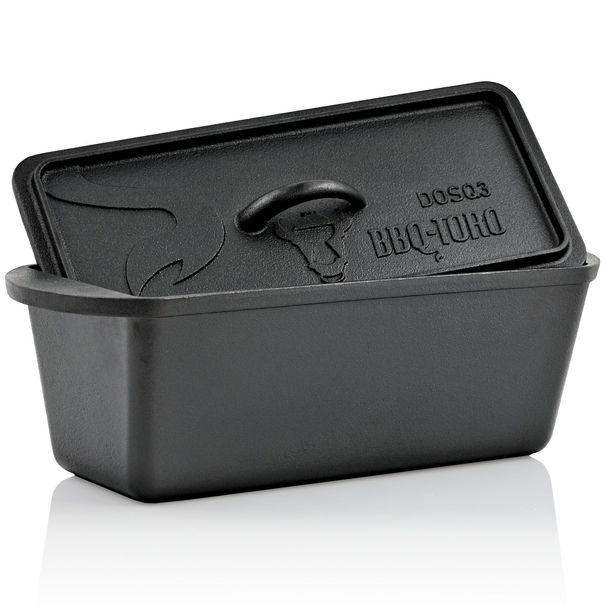 BBQ-Toro Bräter Dutch Oven Backtopf, 3,0 Liter, Gusseisen Kochtopf, Gusstopf, Gusseisen