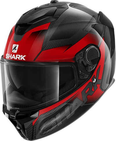 SHARK HELMETS Motorradhelm Shark Spartan GT Carbon Shestter schwarz-rot, Touringhelm mit Pinlock und Sonnenblende
