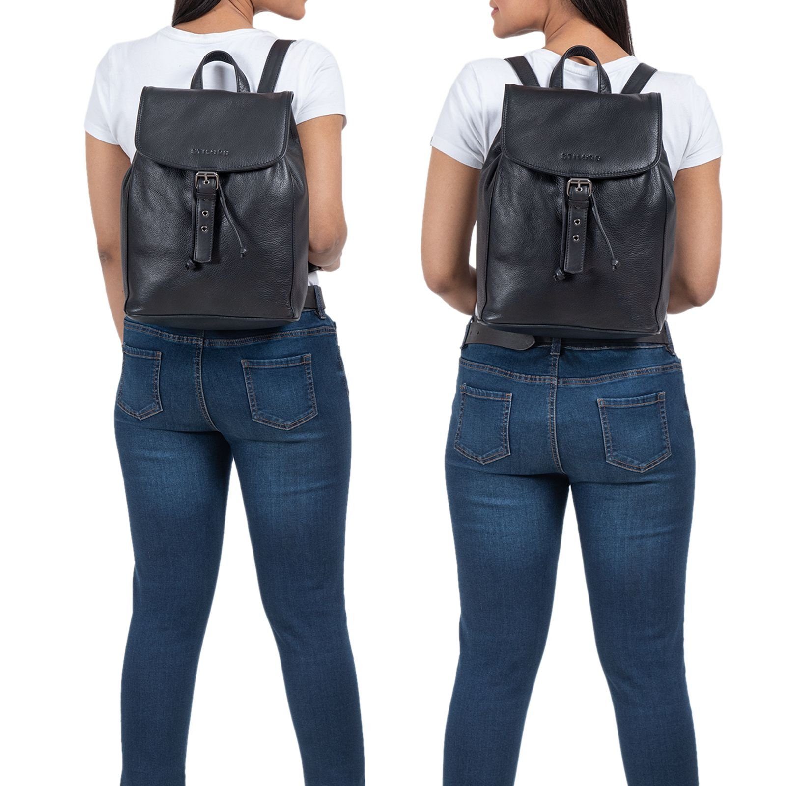 STILORD Cityrucksack "Valerie" Business Rucksack Damen Leder