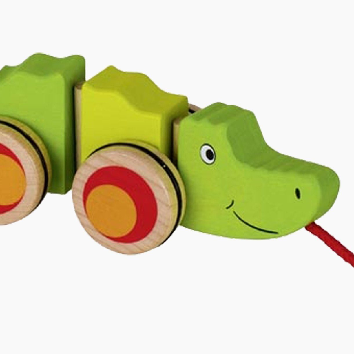 goki Nachziehtier Ziehtier Krokodil, (packung, 1-tlg), Die Schnur ist 70 cm lang