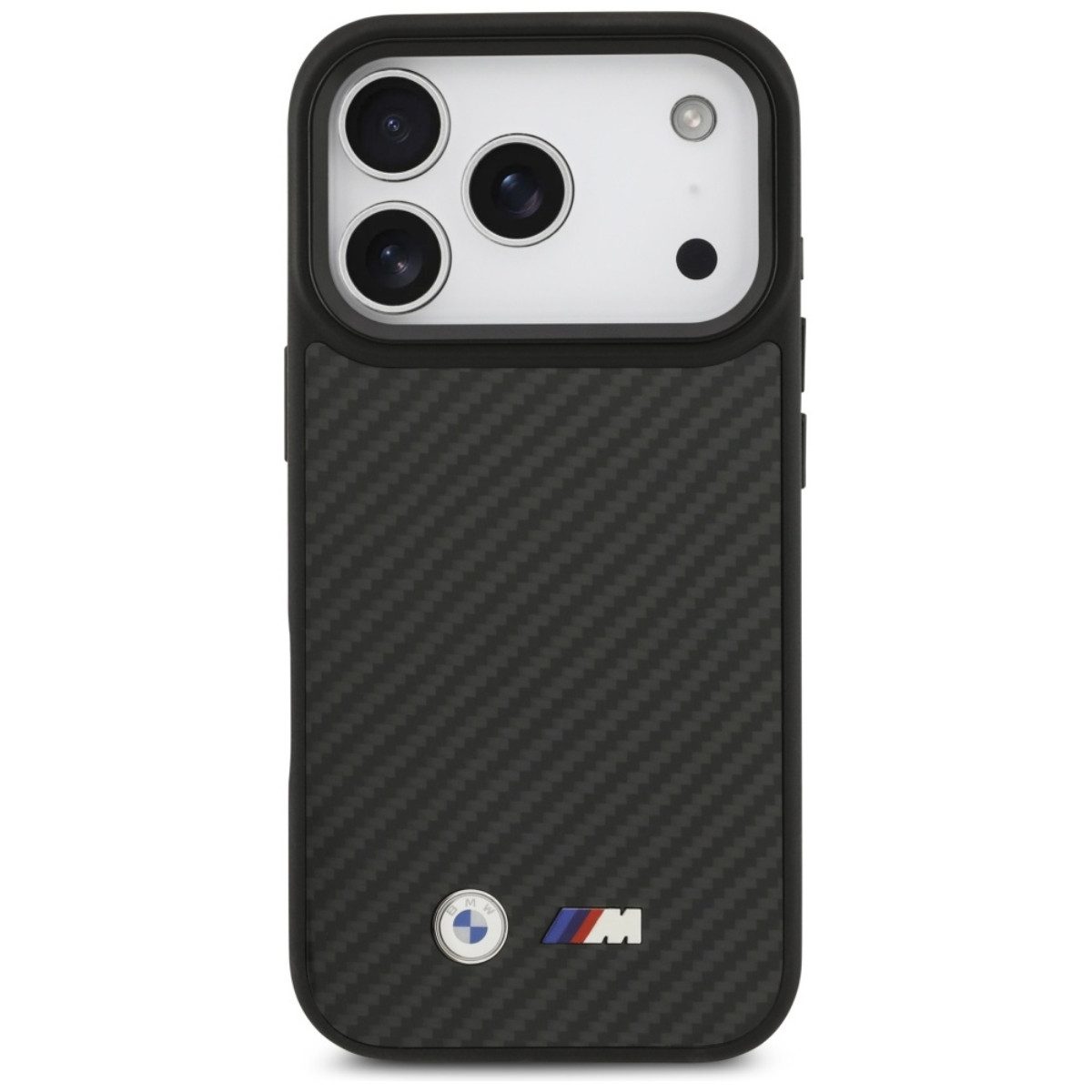 BMW Handyhülle Kevlar Matt Case mit Magnetfunktion Kompatibel mit iPhone 17 Pro 6,3, Matte Kevlar Optik mit integrierter Magnetfunktion für Alltag