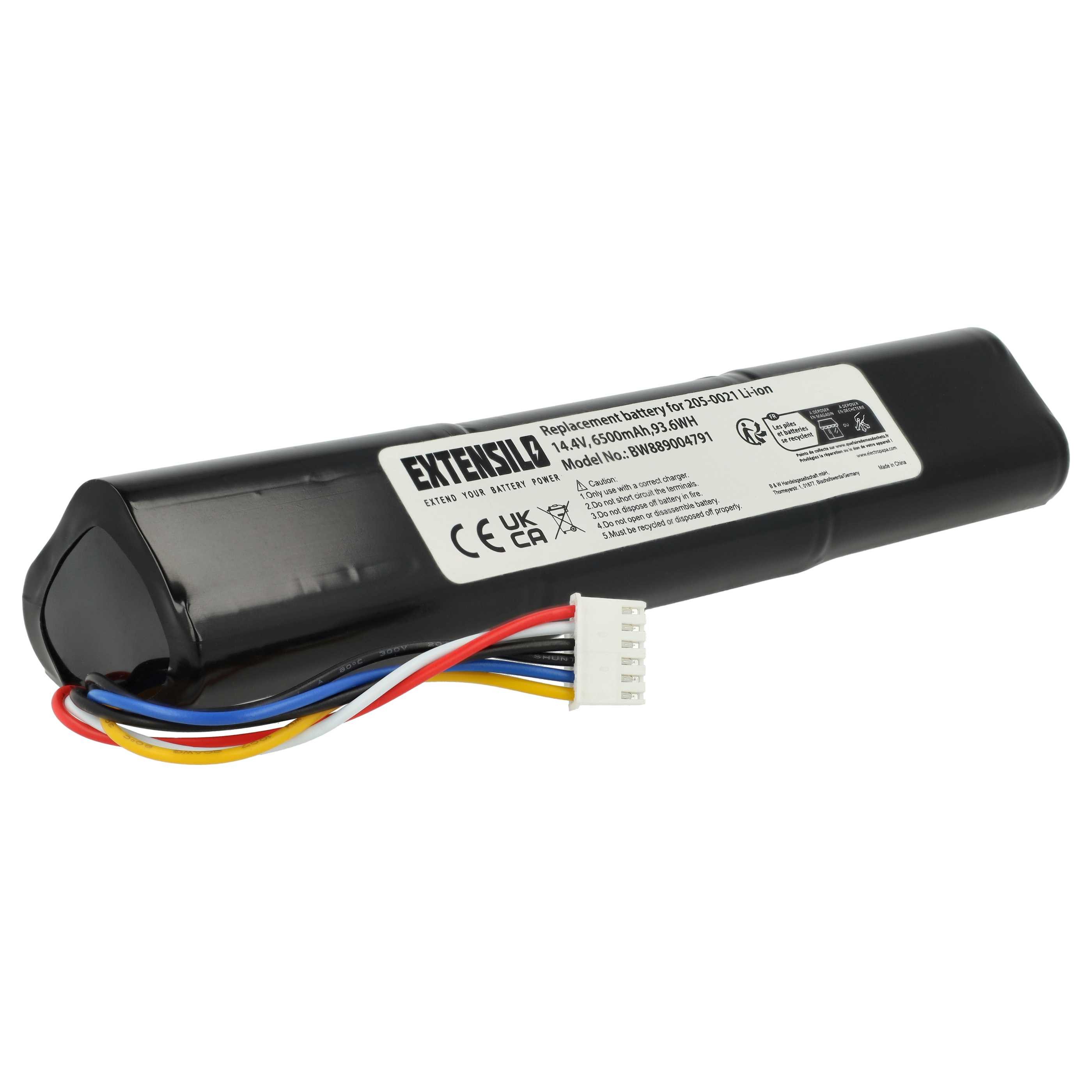 Extensilo Akku passend für Neato D 8, 9, 10 Saugroboter (6500 mAh, 14,4 V, Staubsauger-Akku Akku Li-Ion 6500 mAh (14,4 V, 1 St), Leistungsfähiger Austausch-Akku für Ihren Saugroboter