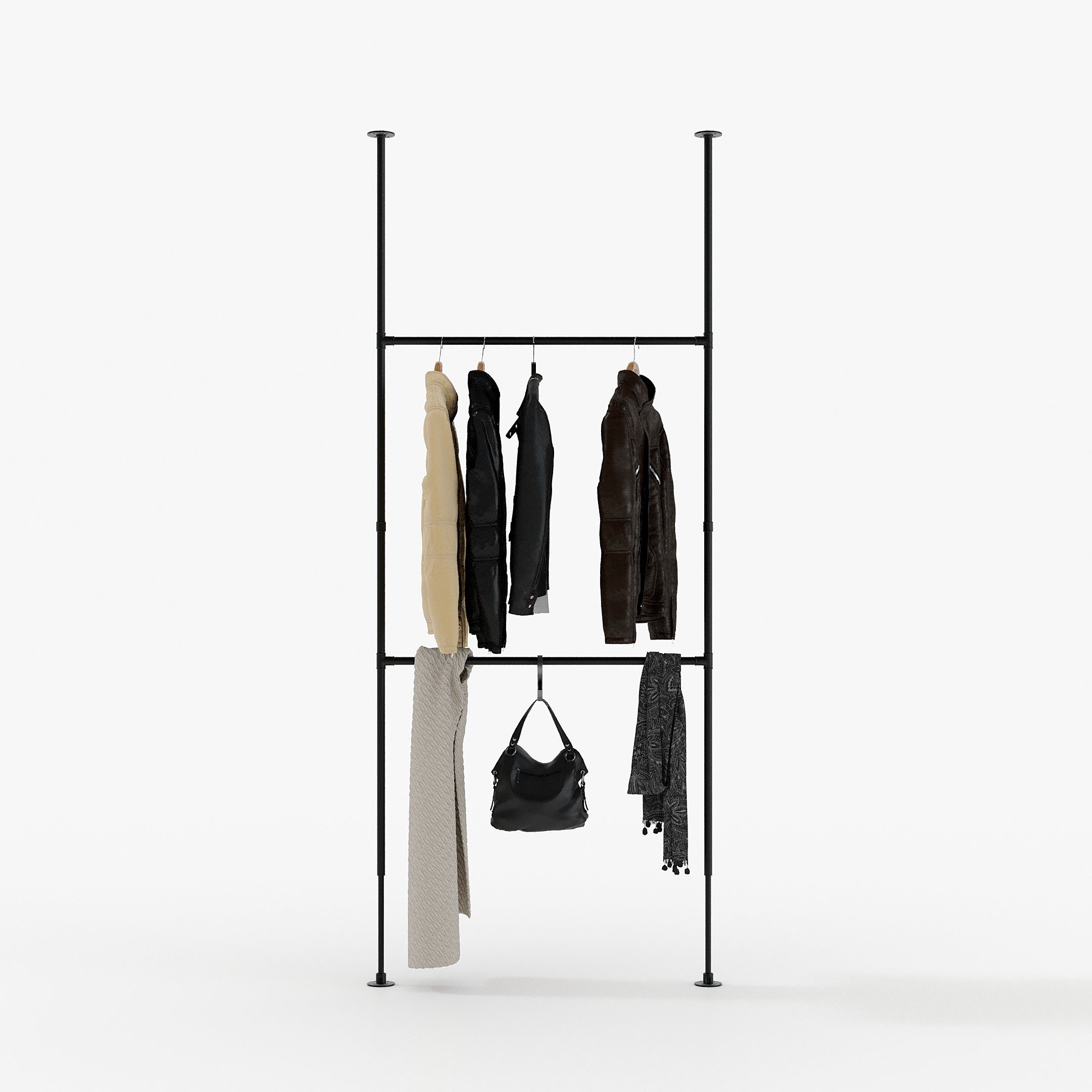 pamo. design Kleiderständer LOFT, (klemmend, ohne Bohren), offener  Garderobenständer als Raumteiler