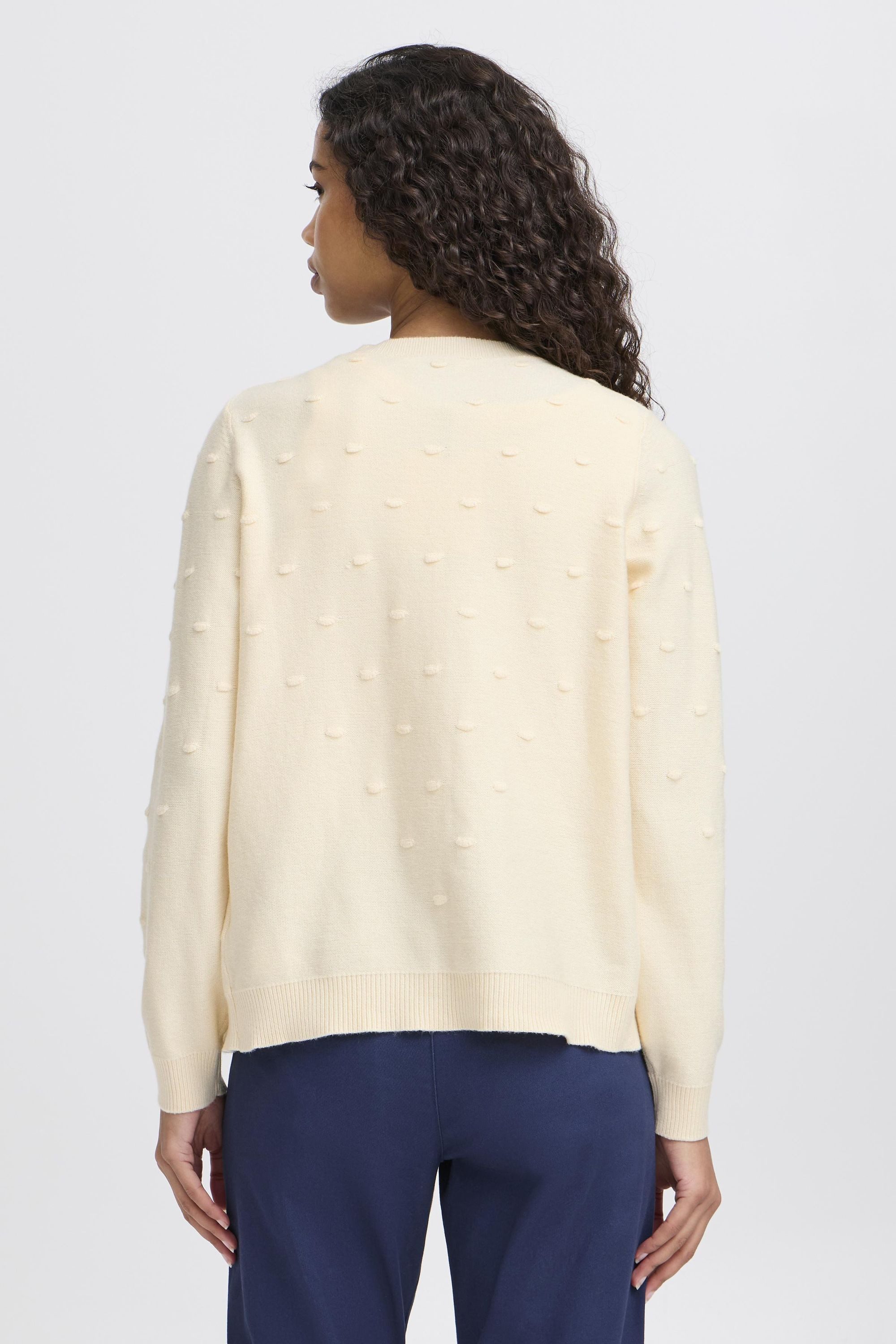 OXMO Strickjacke OXKalotta Strickjacke mit Punktmuster