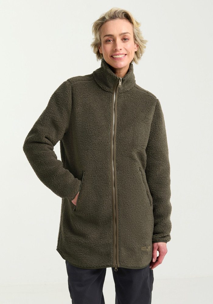 Jack Wolfskin Funktionsmantel HIGH CURL COAT W Fleecemantel, warm & winddicht