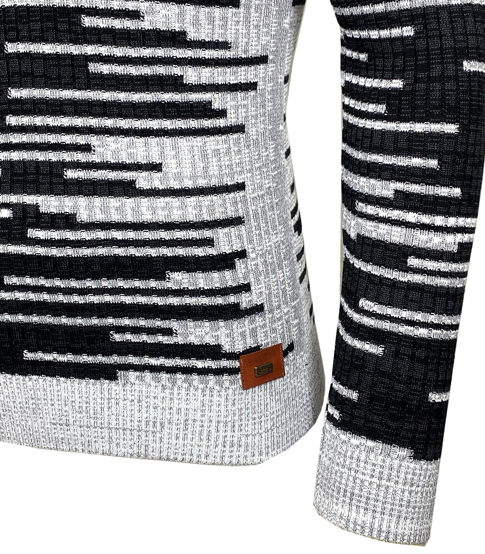 Baxboy Strickpullover BAXBOY Herren stylischer Rundhals Strick-Pullover B-52156