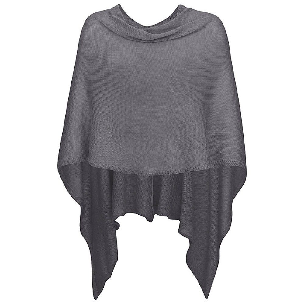 Mississhop Strickponcho Damen Poncho Cape Überwurf Strickponcho feiner Strick 221