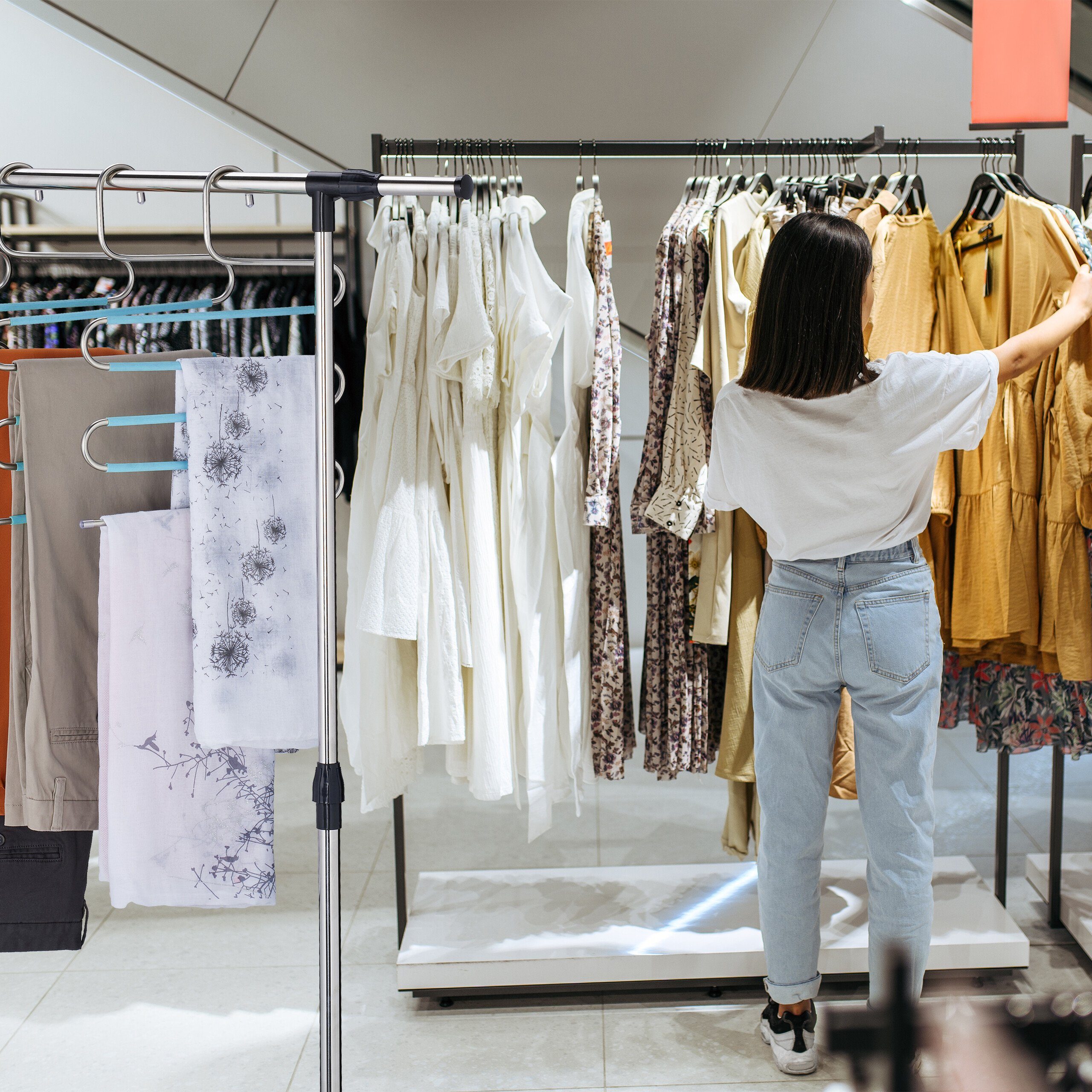 relaxdays Mehrfach-Kleiderbügel Mehrfach Hosenbügel im 4er Set