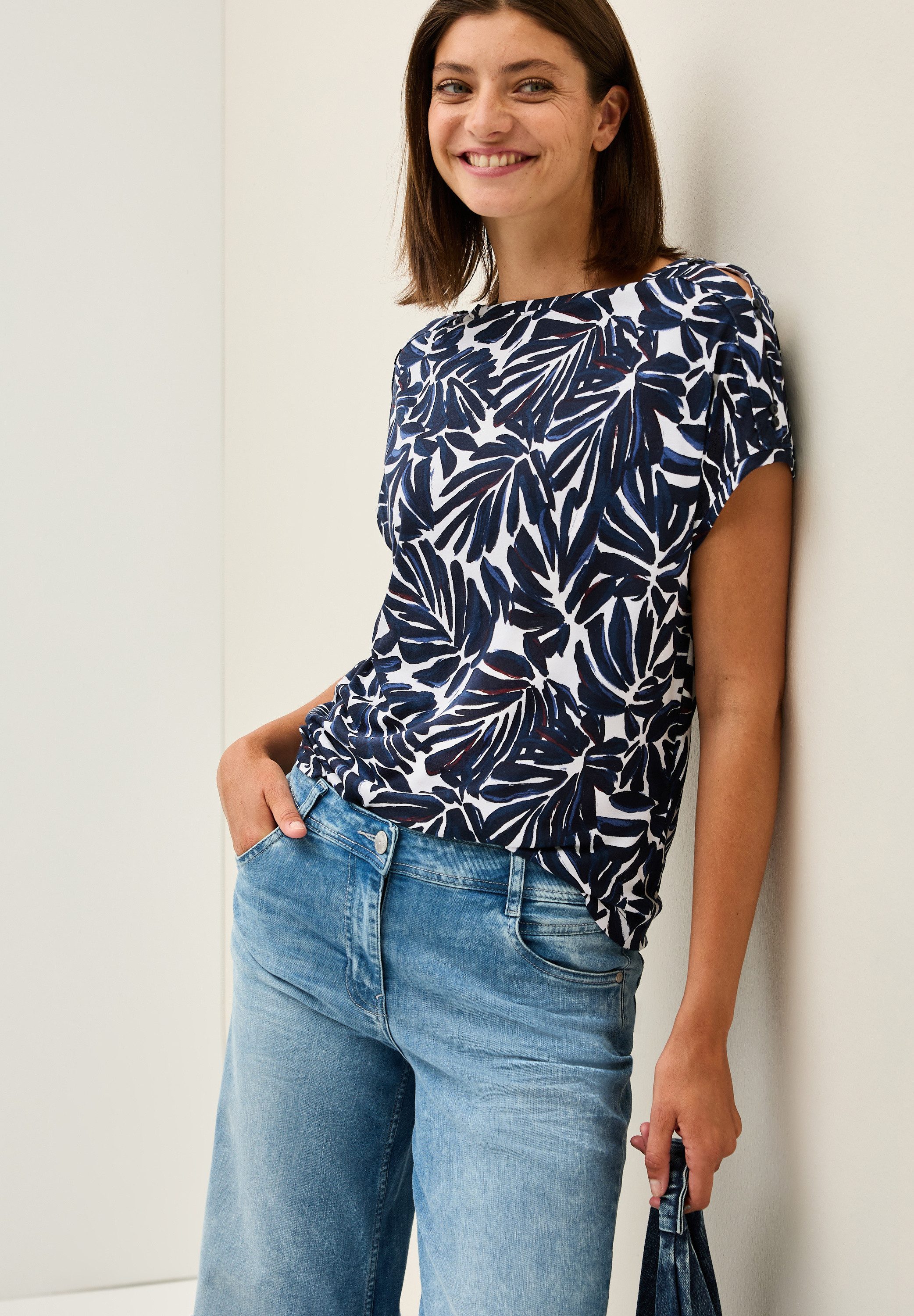 CECIL T-Shirt mit Knopfdetail an den günstig online kaufen