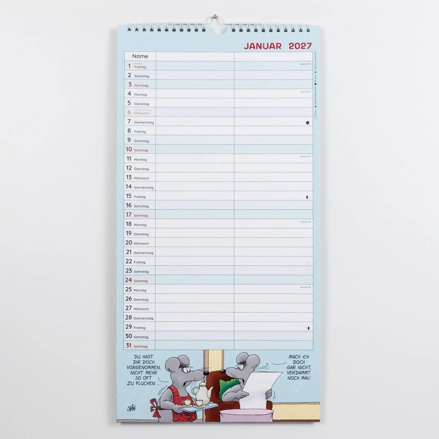 Lappan Verlag Wandkalender Uli Stein Timer für zwei 2027: Monatskalender für die Wand