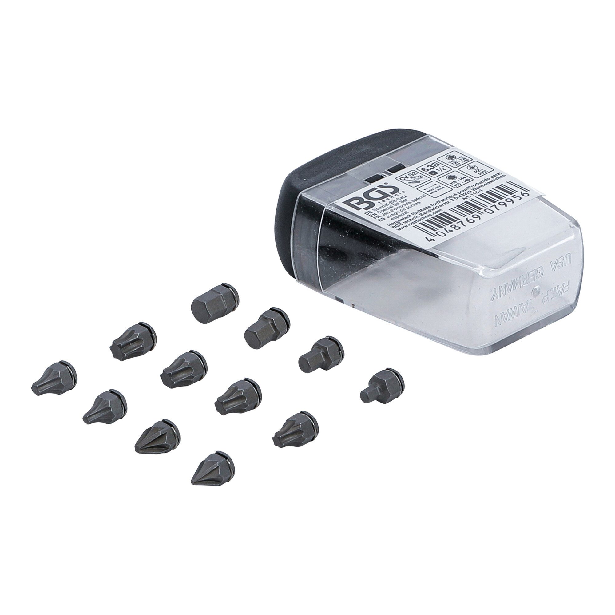 BGS technic Sechskant-Bit BGS Spezial-Bit-Satz 115-1, Antrieb Innensechskant 6,3 mm (1/4), für