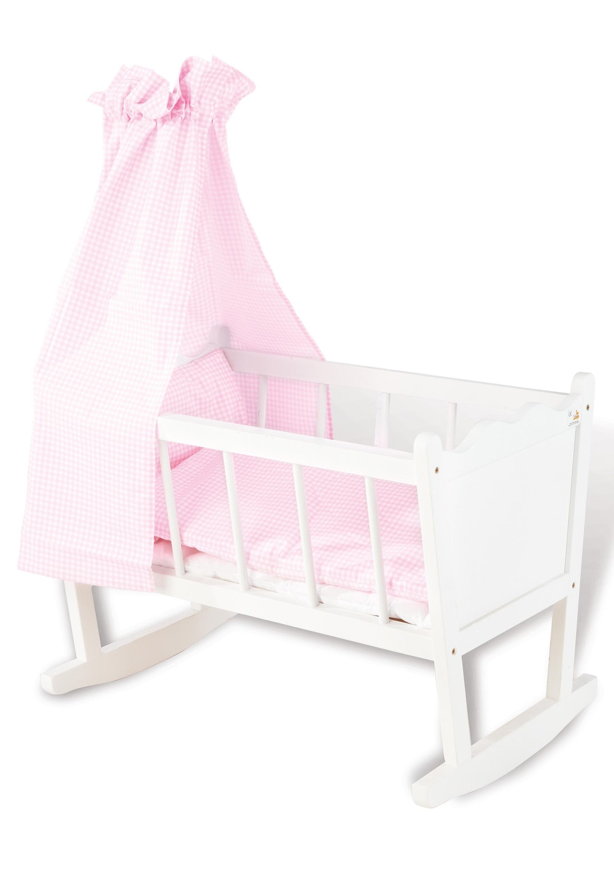 Pinolino® Puppenwiege Merle, mit Himmelstange; Made in Europe