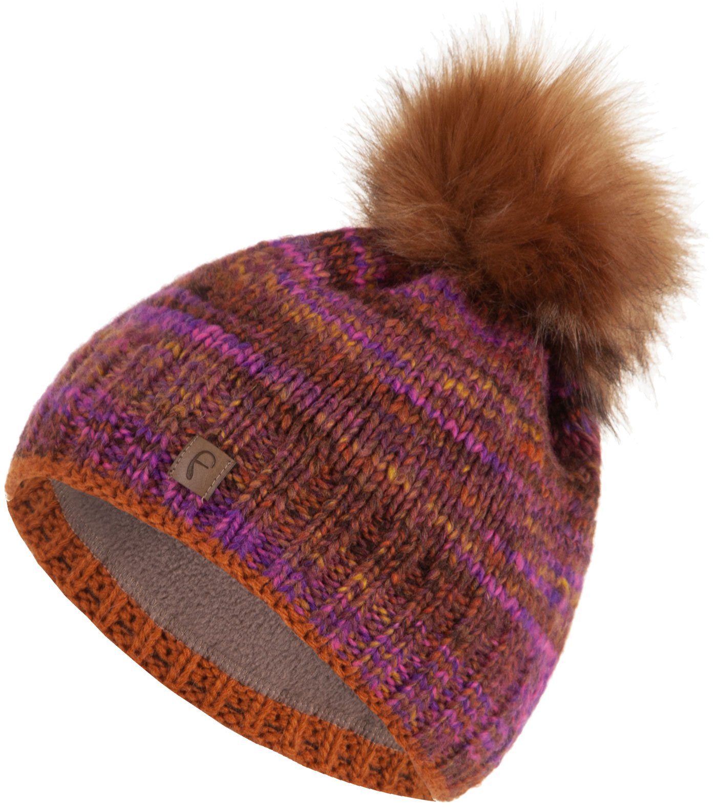 Faera Bommelmütze Wintermütze Damen Herren Mütze Beanie Haube gefüttert Bommelmütze 11
