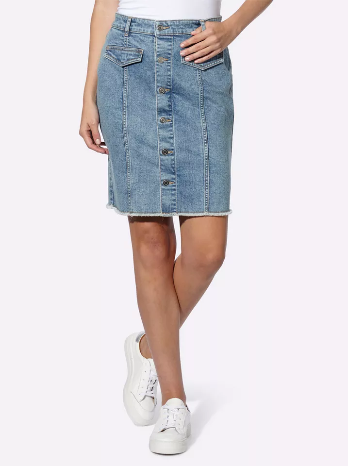 heine A-Linien-Rock Jeans-Rock