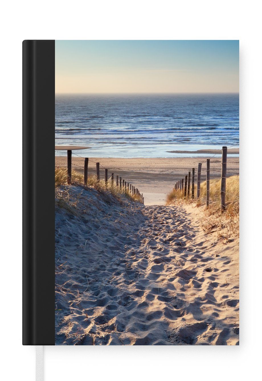 MuchoWow Notizbuch Strand - Meer - Niederlande - Dünen - Sonne, Journal, Merkzettel, Tagebuch, Notizheft, A5, 98 Seiten, Haushaltsbuch | Notizbücher