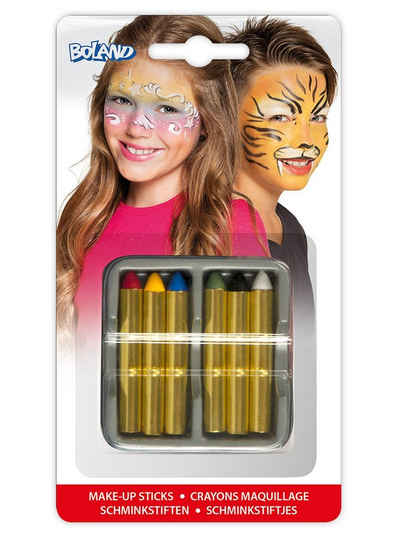 Boland Theaterschminke Fasching Schminkstifte, Make-up-Set mit den wichtigsten Farben fürs Kinderschminken