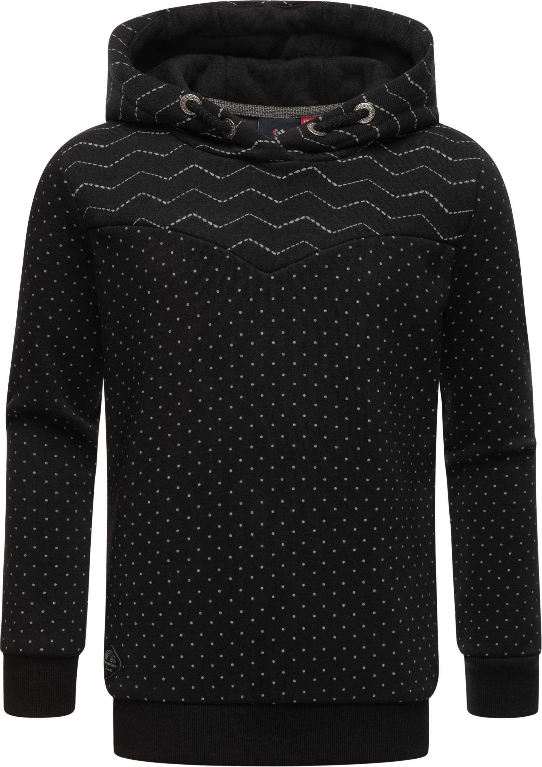 Ragwear Hoodie Kristla Sweat Mädchen Kapuzensweater mit großer Kapuze schwarz | Sweatshirts