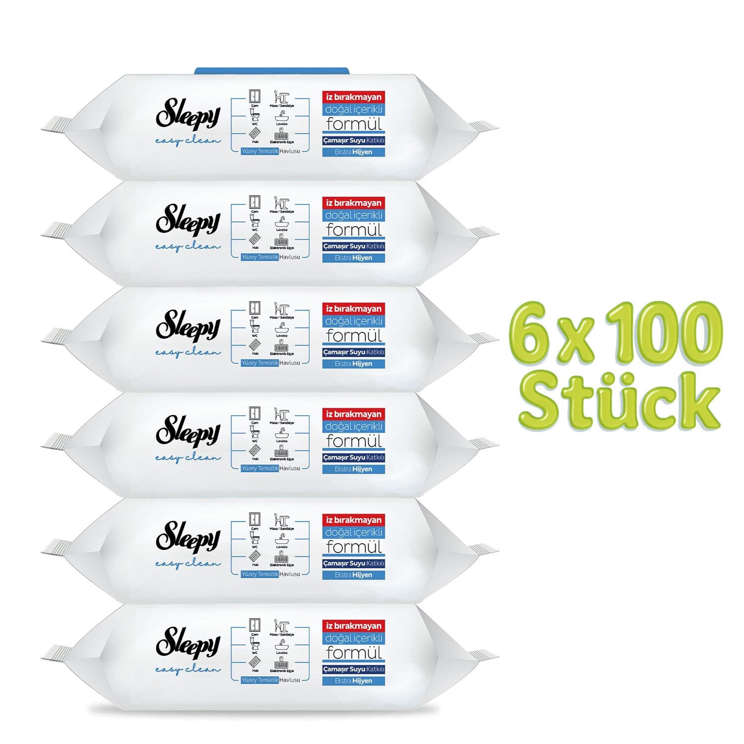 Sleepy Sleepy Reinigungstücher für den täglichen Oberflächeneinsatz Reinigungstuch (6-tlg)