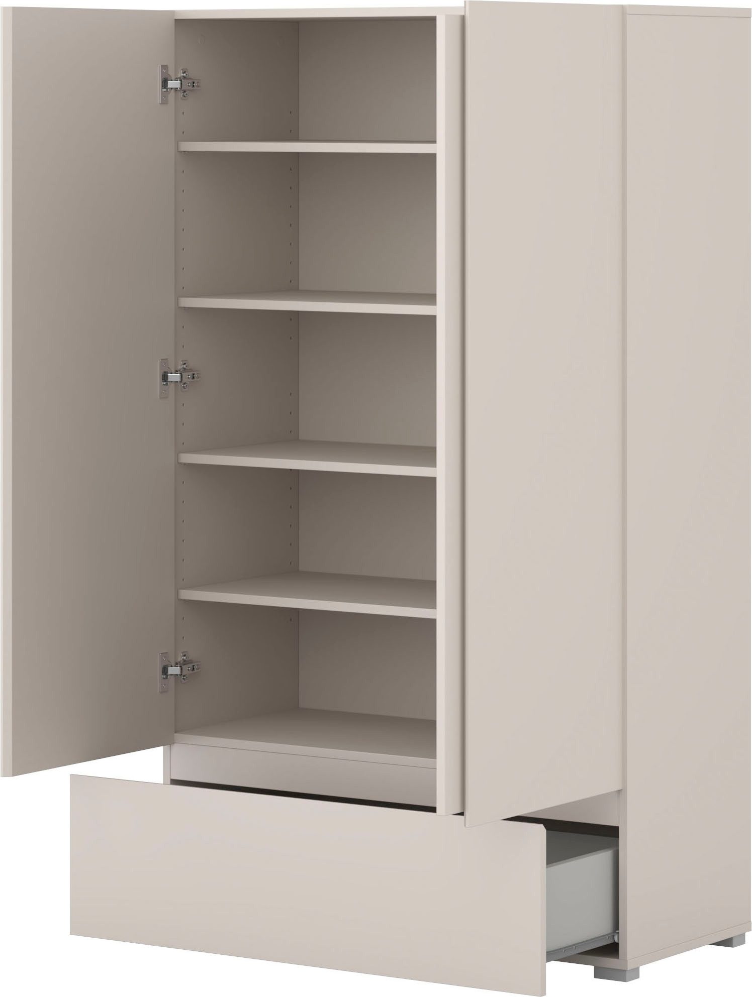OTTO home Mehrzweckschrank Metric,Breite 89 cm, Highboard, Universalschrank, Garderobe Waescheschrank mit viel Stauraum, Einlegeböden verstellbar – Bild 5 von 5