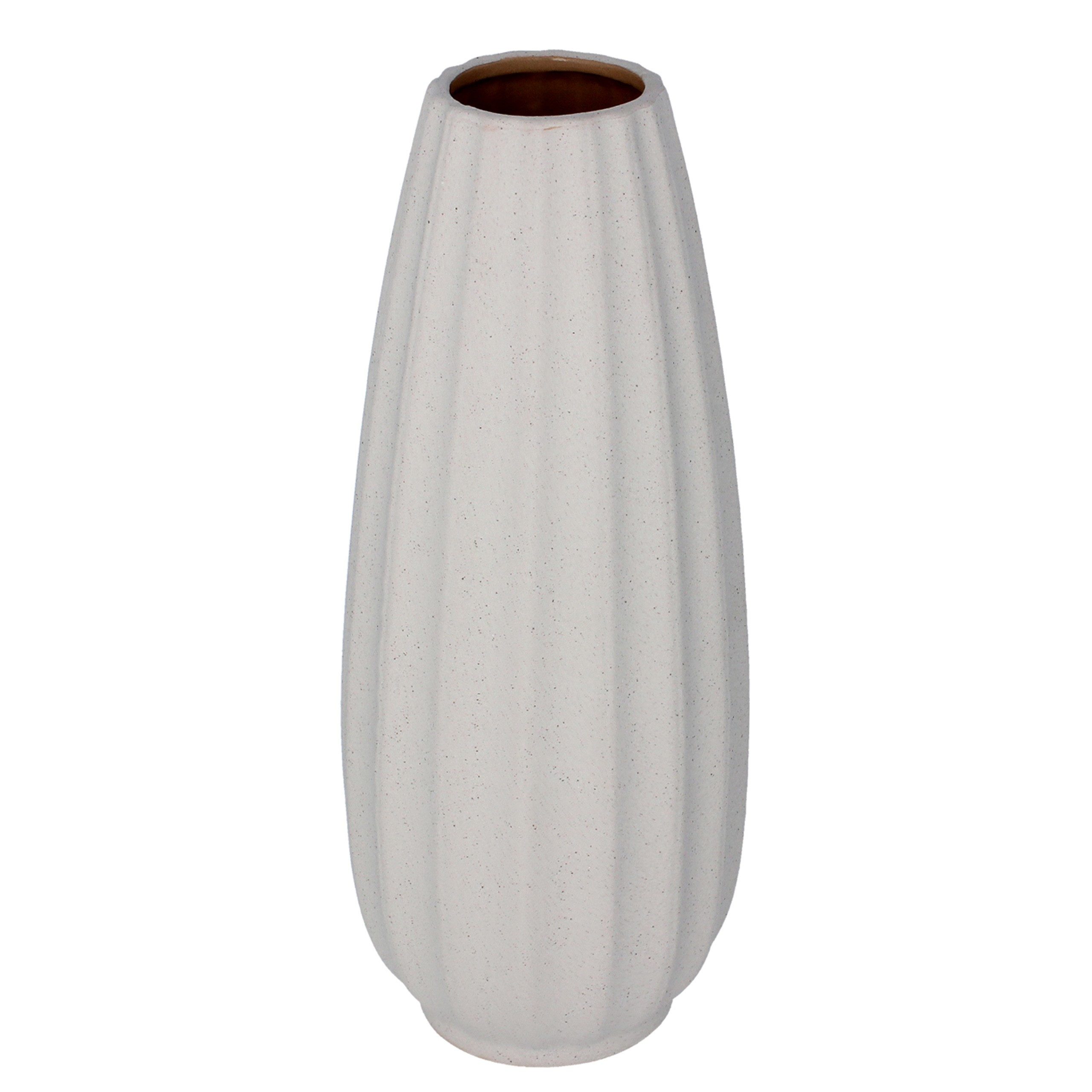 Sarcia.eu Dekovase Beige Keramikvase, hohe Blumenvase 12.5x12.5x32cm