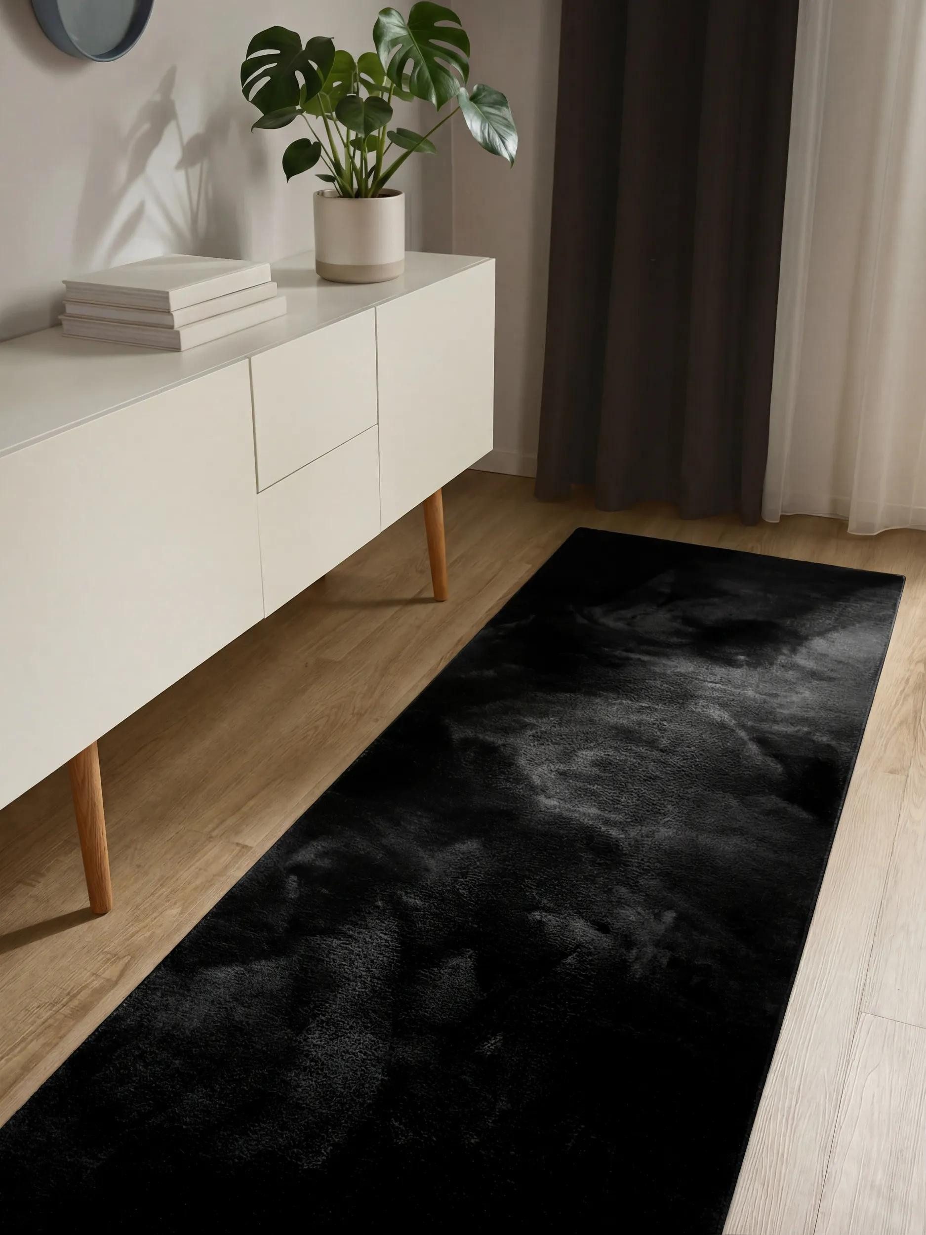benuta Fellteppich Furry, rechteckig, Höhe: 11 mm, Teppich Wohnzimmer, Esszimmer, Schlafzimmer, Flur, Weich, Rutschfest