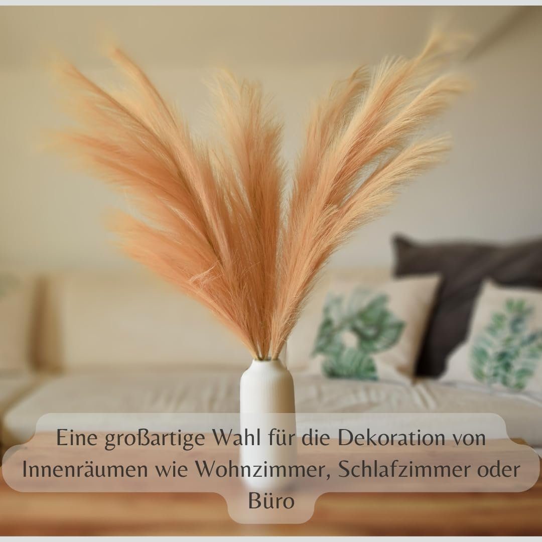 Kunstpflanze LAYBA Künstliches Pampasgras 3er-Set Terracotta 100 cm, Layba – Bild 5 von 5