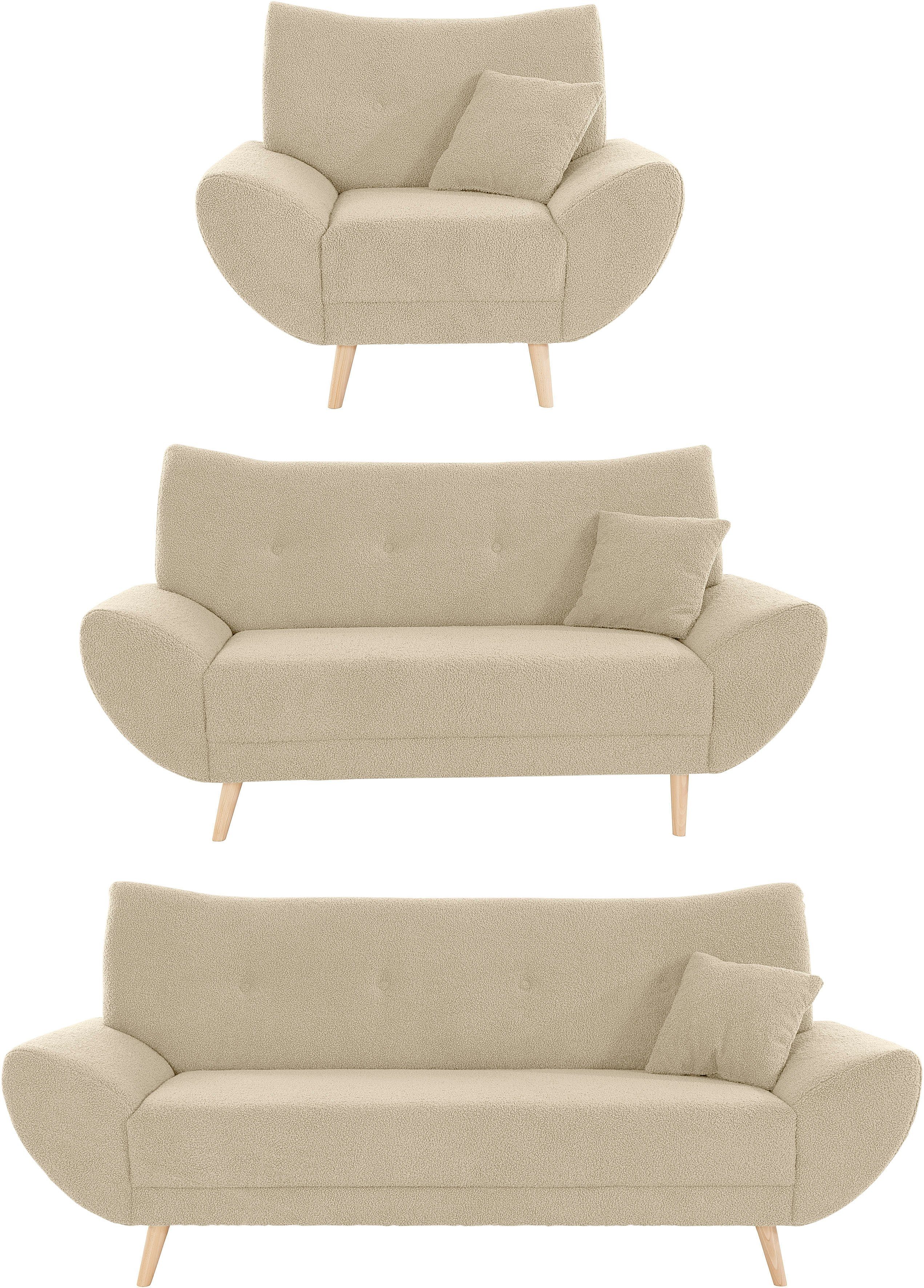 Home affaire Polstergarnitur Basta, (3-tlg), Komfortable günstig online kaufen