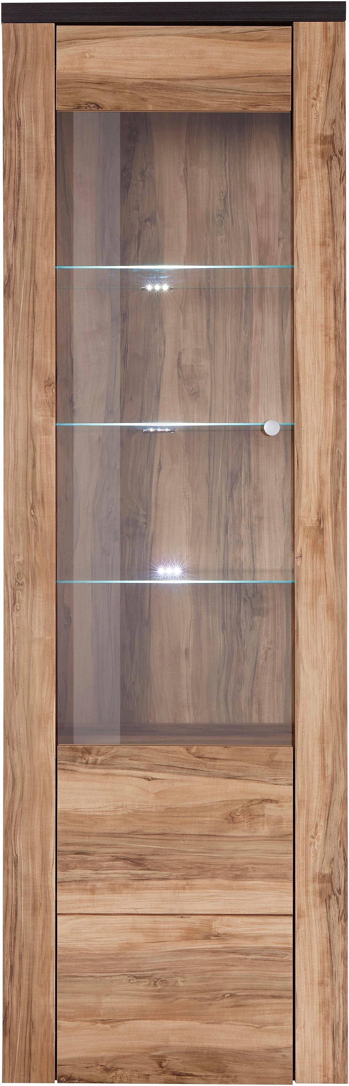 OTTO home Vitrine Larona, zeitlose Glasvitirne, Hochschrank Höhe 205,6 cm Stauraumvitrine mit dekorativer Rahmenoptik