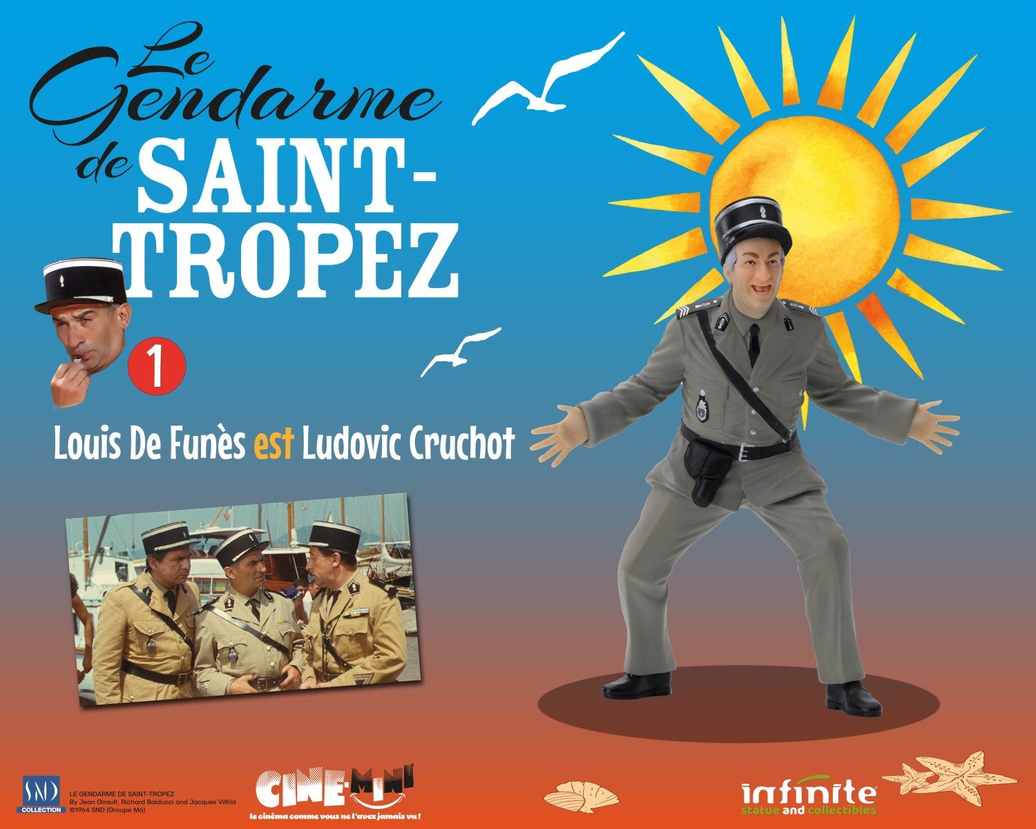 Infinite Statue Sammelfigur Le Gendarme de Saint-Tropez #1 Louis de Funès est Ludovic Cruchot Cine