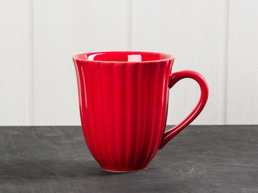 Ib Laursen Becher IB Laursen Becher mit Rillen Mynte STRAWBERRY Rot
