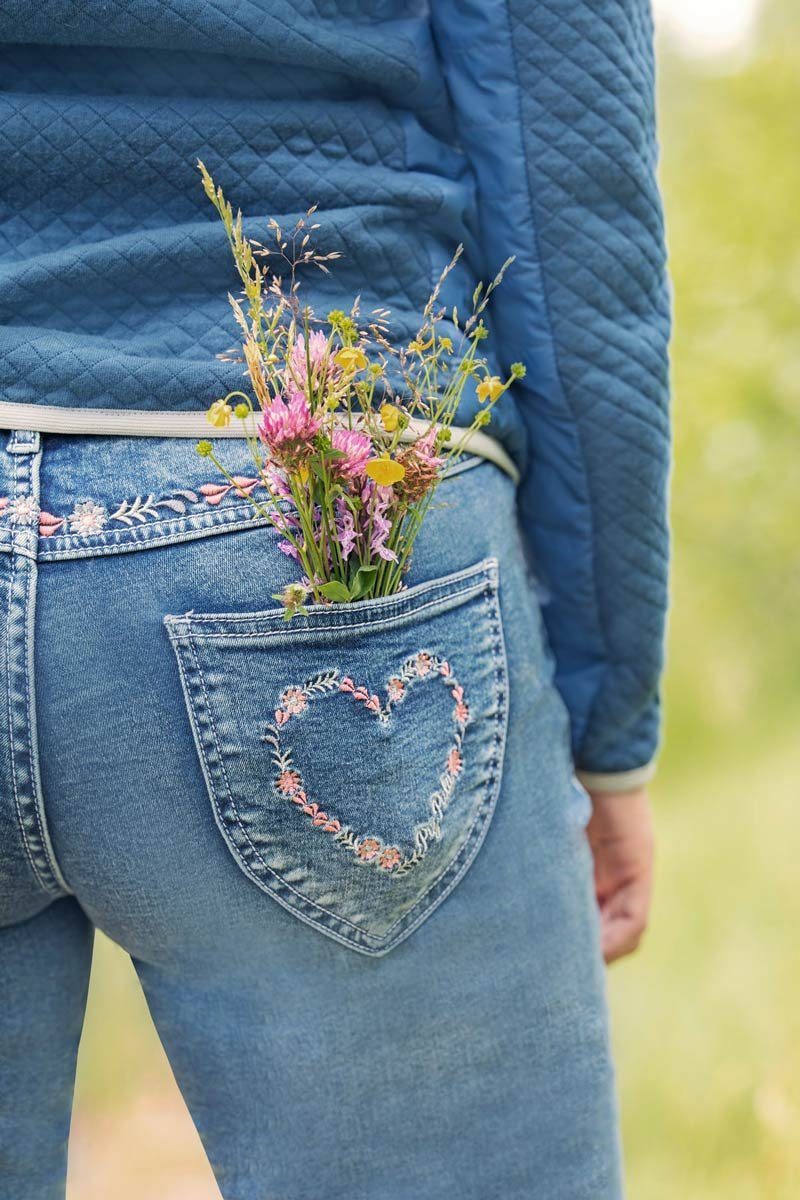 Kniebundhose Palü Trachtenlederhose 'Hafenlohr' Jeans Palü mit Damen Piz Piz