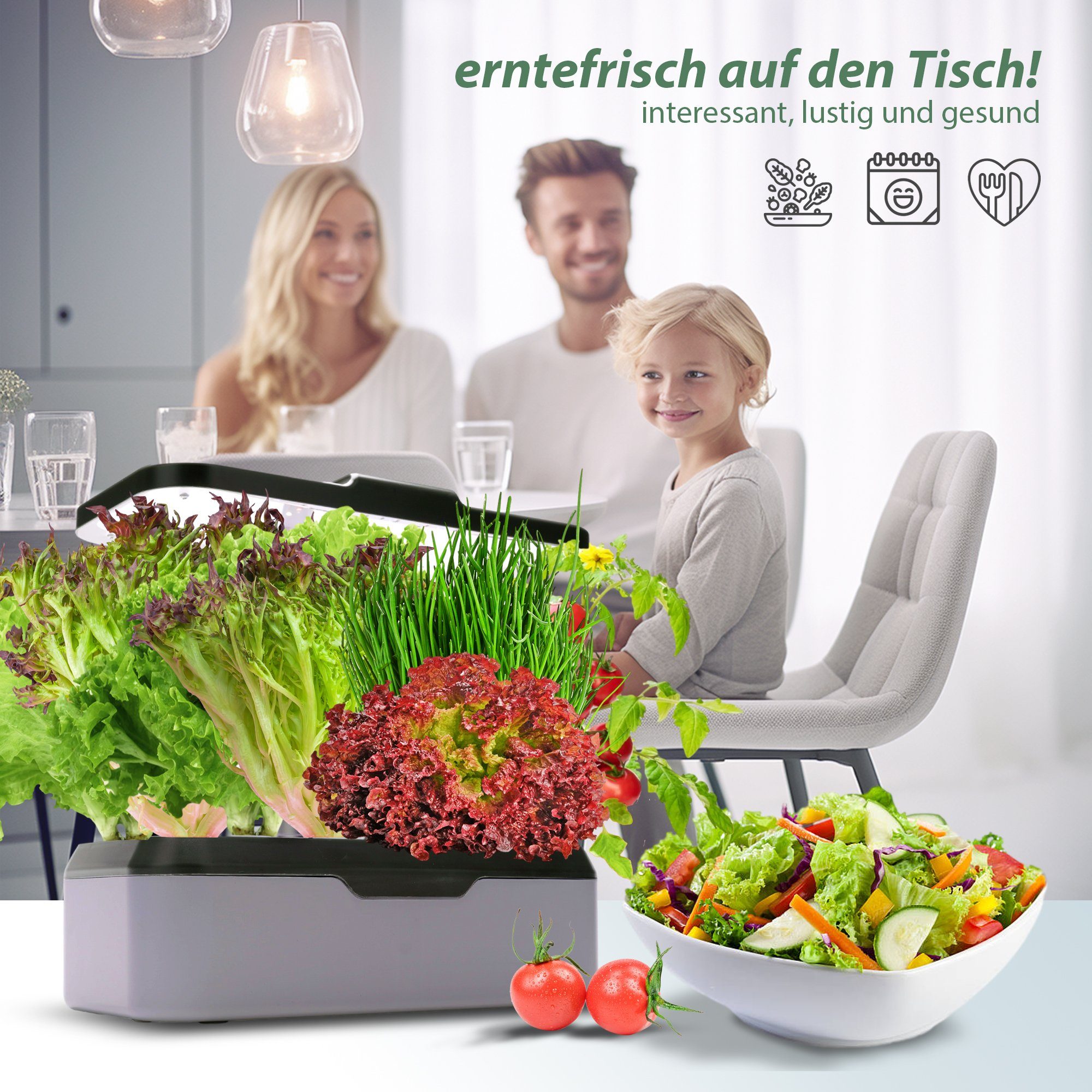 Indoor LED-Pflanzenlampe (1 Pflanzkübel Anzuchtsysteme,Smart Hydroponische HomeGuru Packung) St., Garden,mit